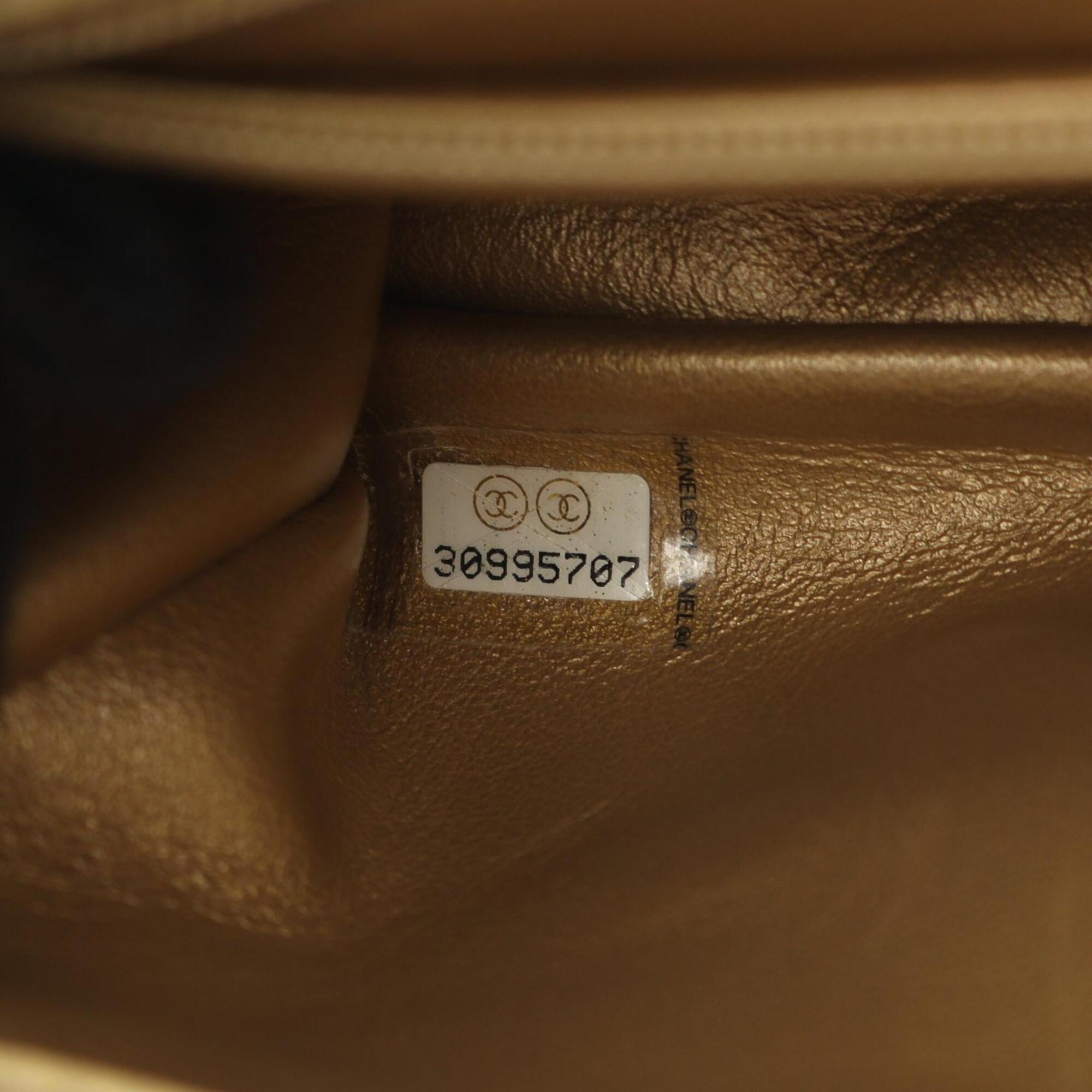 Chanel Yellow Leather Handbag Shoulder Bag (Pre-Owned)