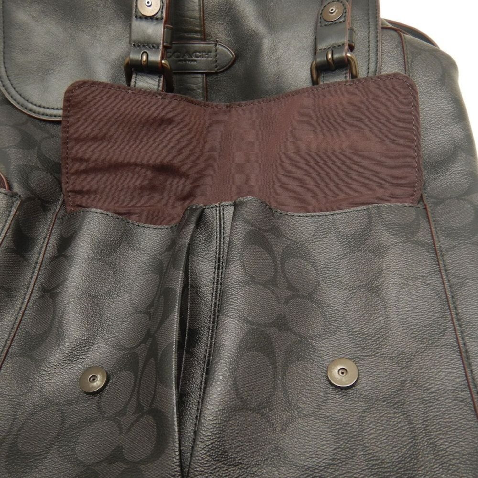 Coach Black Coated Canvas Backpack (Pre-Owned)