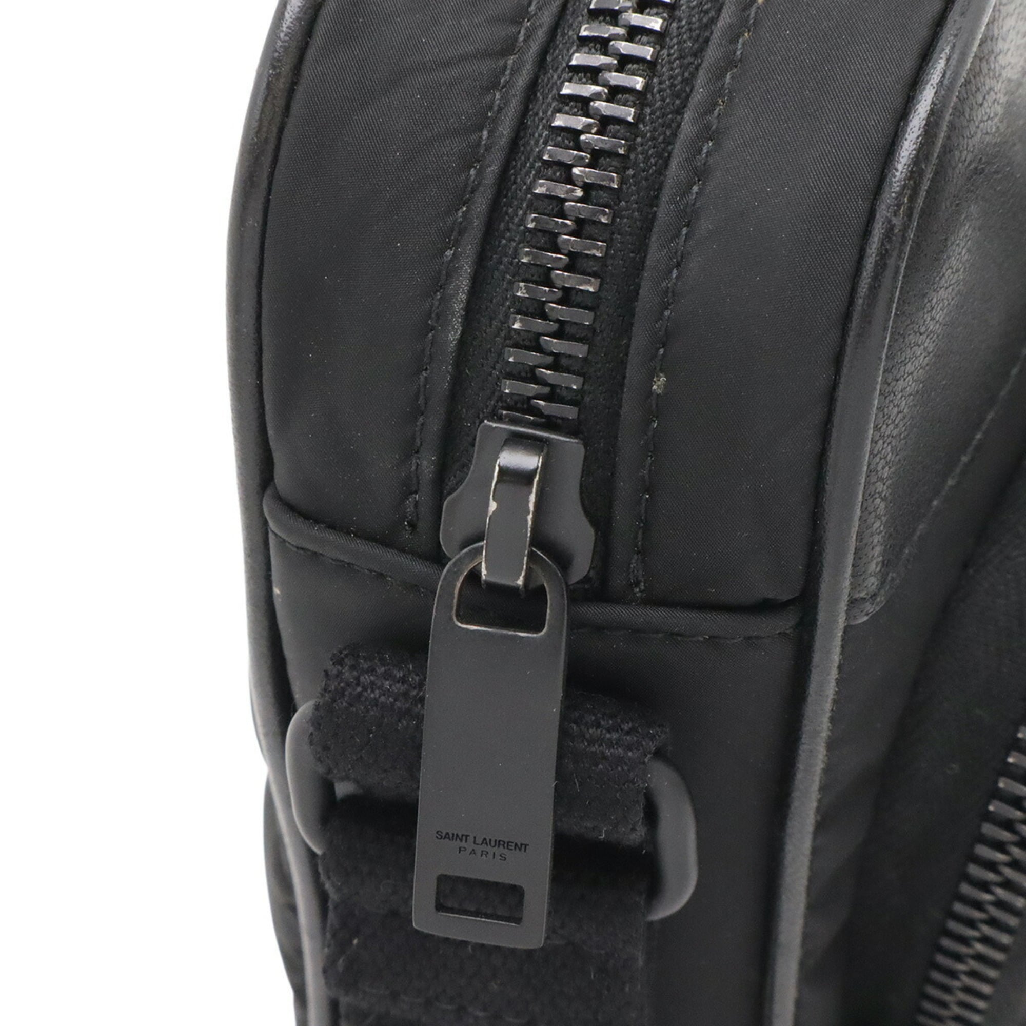 Yves Saint Laurent Black Nylon Leather Shoulder Bag (Pre-Owned)