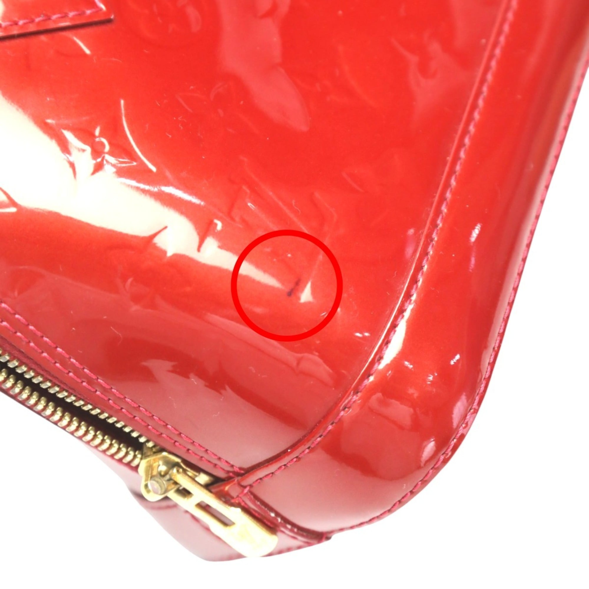 Louis Vuitton Monogram Vernis Red Color Monogram Vernis Handbag (Pre-Owned)