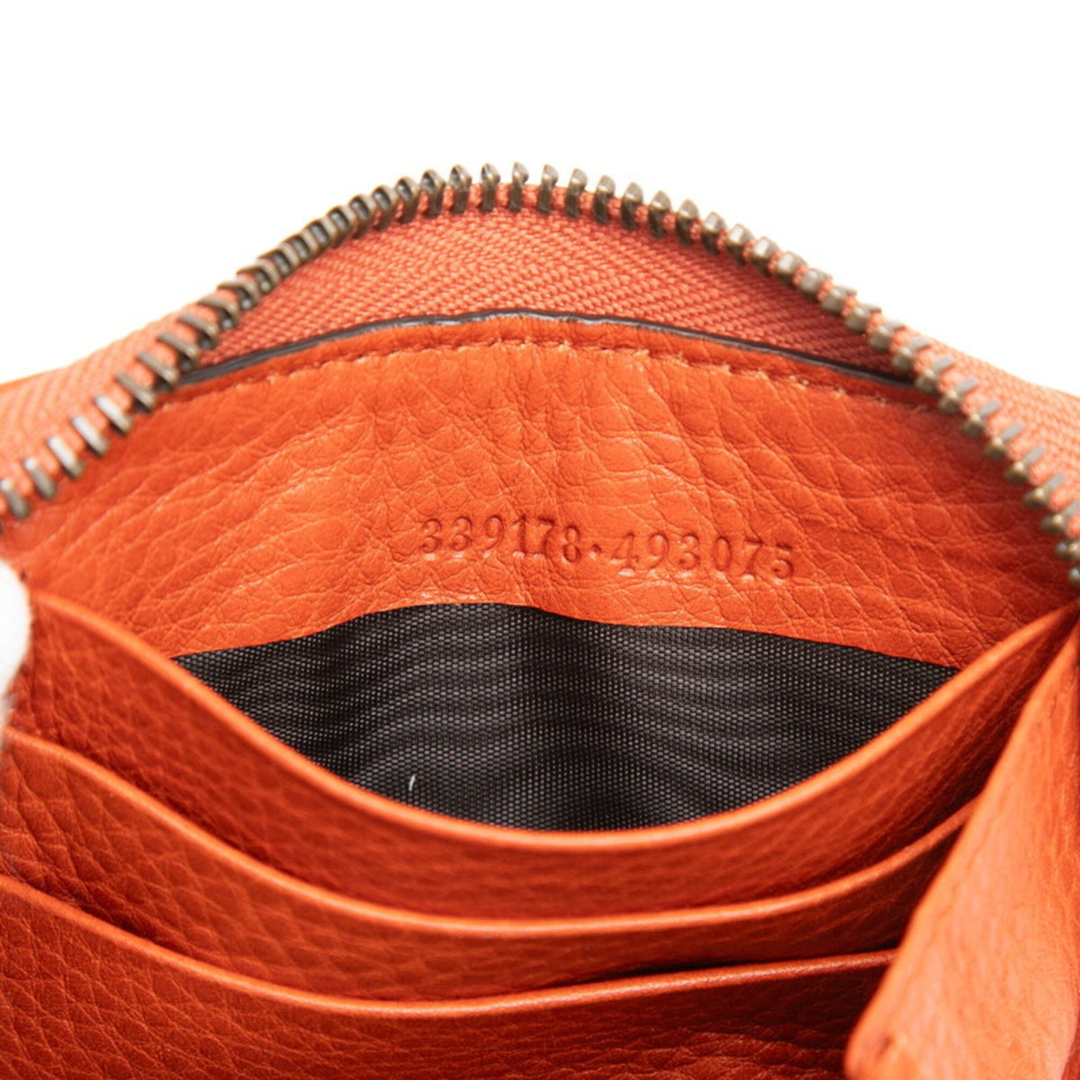 Gucci Orange Leather Long Wallet (Bi-Fold) (Pre-Owned)