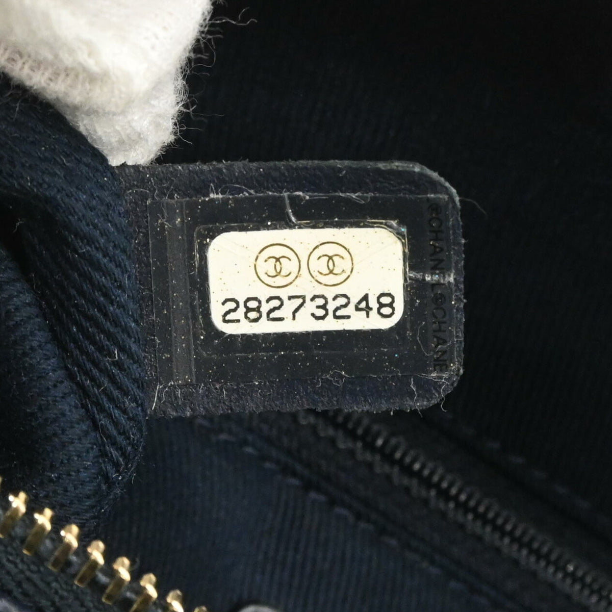 Chanel Navy Grained Calfskin Sling Bag (Pre-Owned)