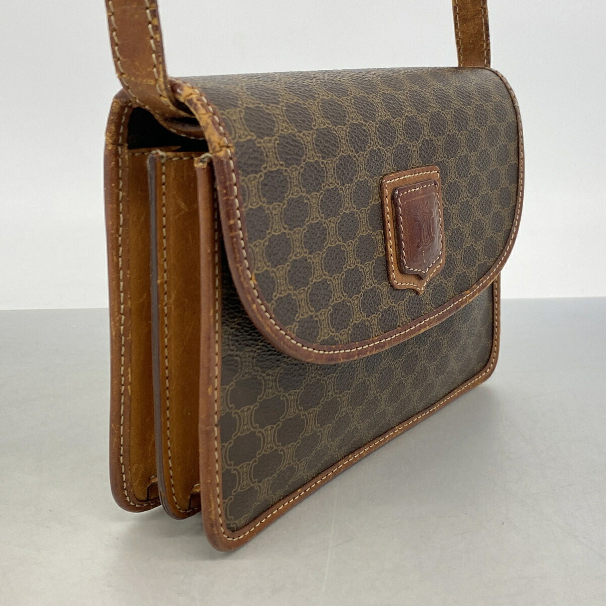 Celine Brown Pvc Shoulder Bag (Pre-Owned)