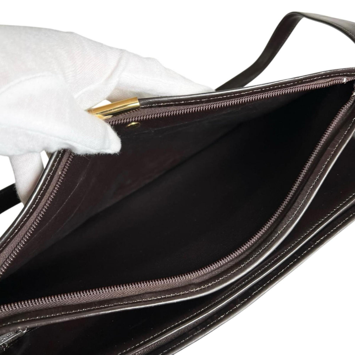 Christian Dior Brown Canvas Leather Shoulder Bag (Pre-Owned)