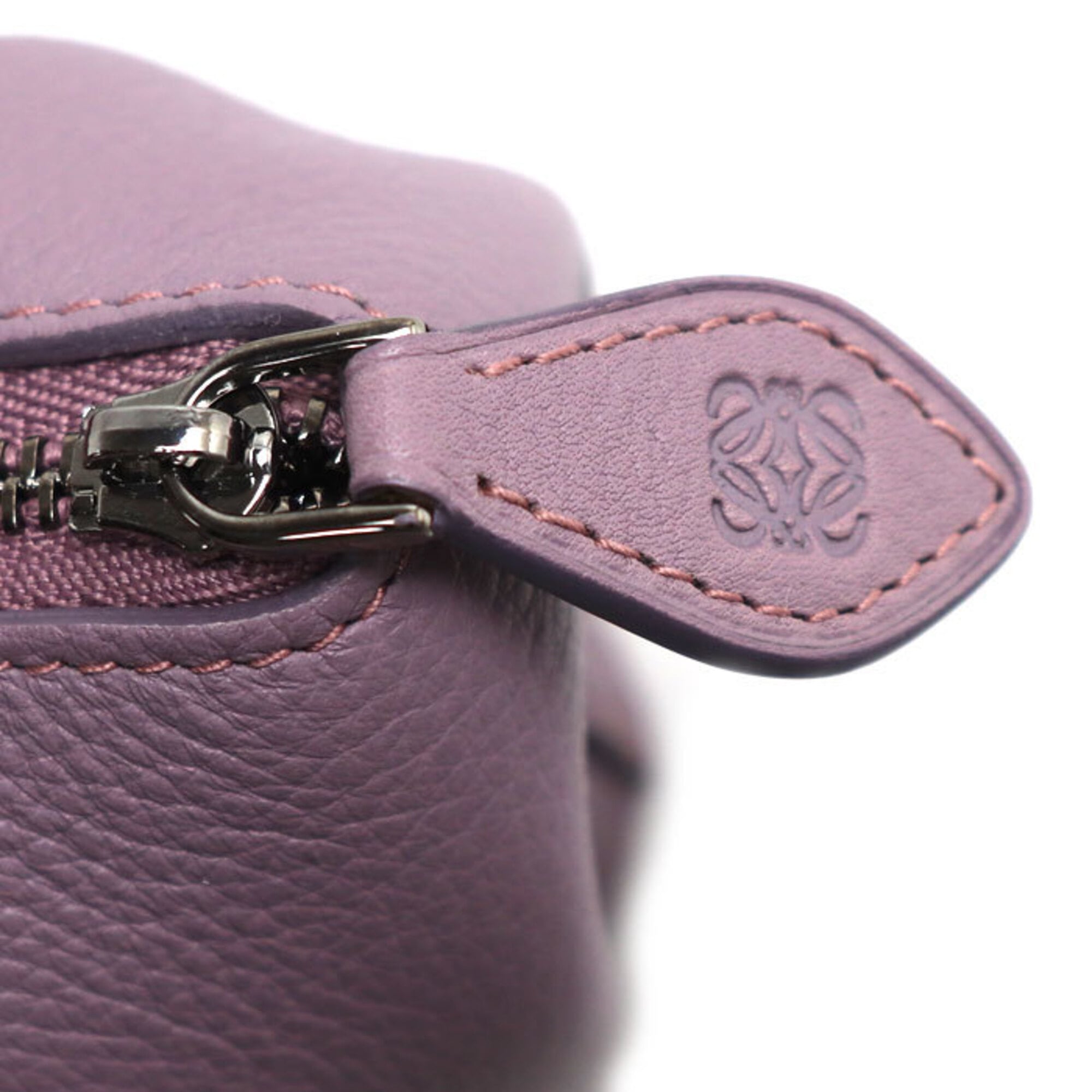 Loewe Purple Leather Coin Purse/Coin Case (Pre-Owned)