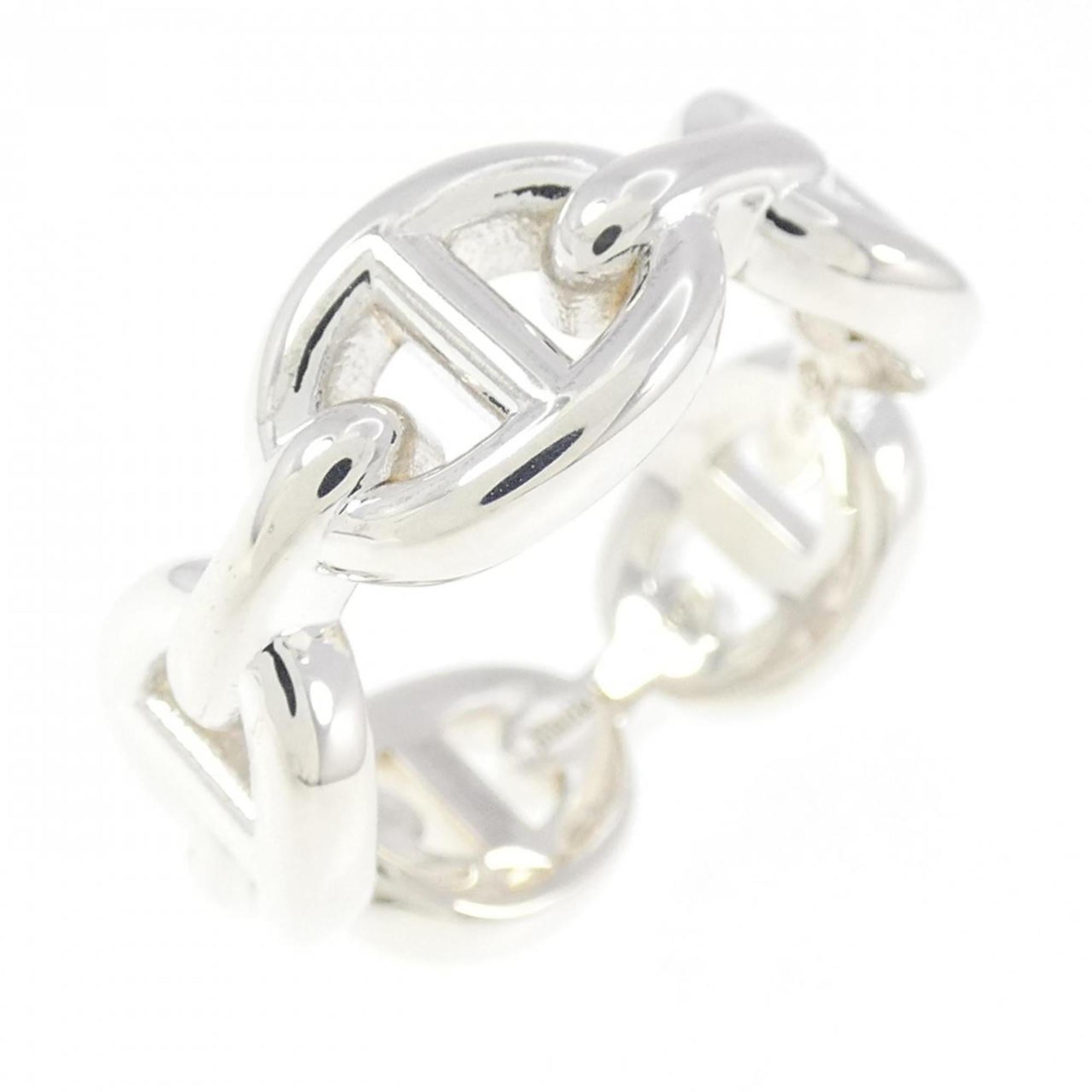 Hermes Silver 925 Band Ring (Pre-Owned)