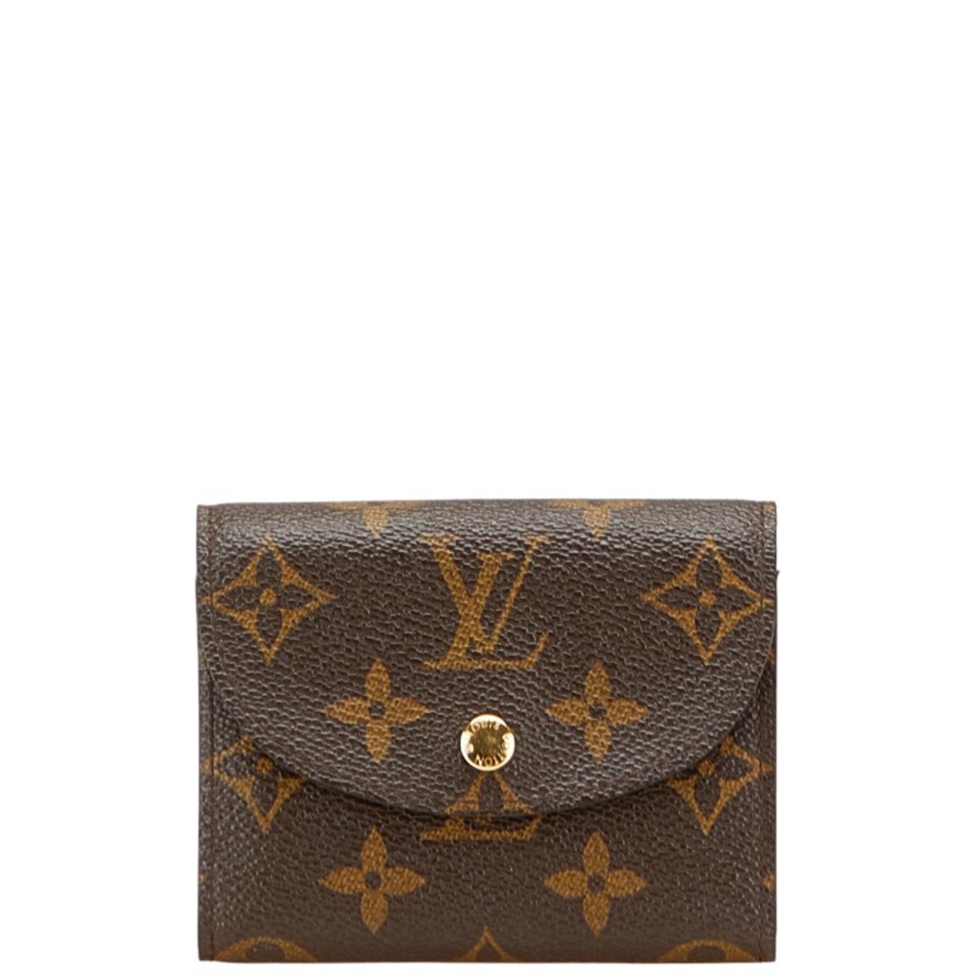 Louis Vuitton Monogram Brown Pvc Leather Wallet (Tri-Fold) (Pre-Owned)