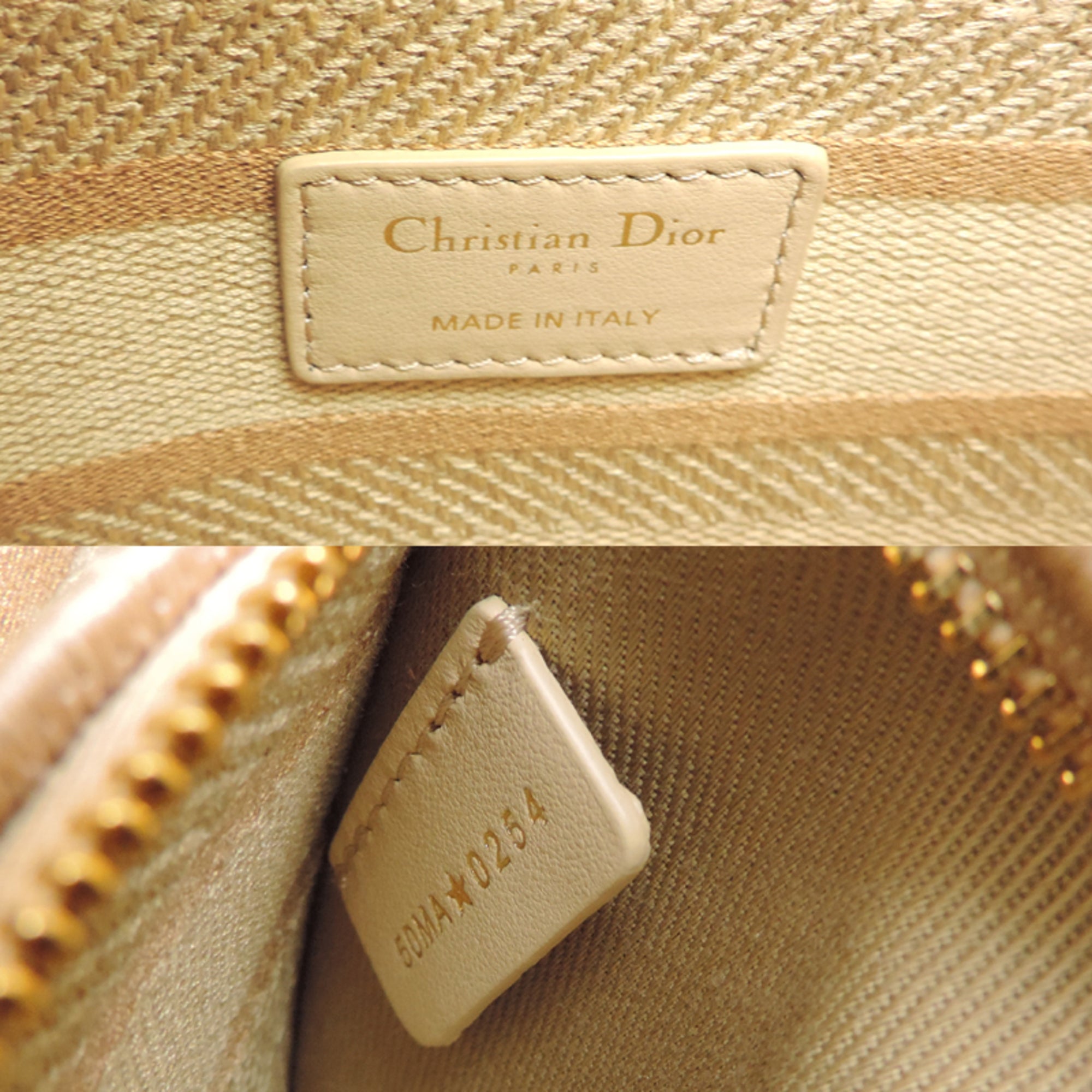 Christian Dior Beige Canvas Handbag (Pre-Owned)