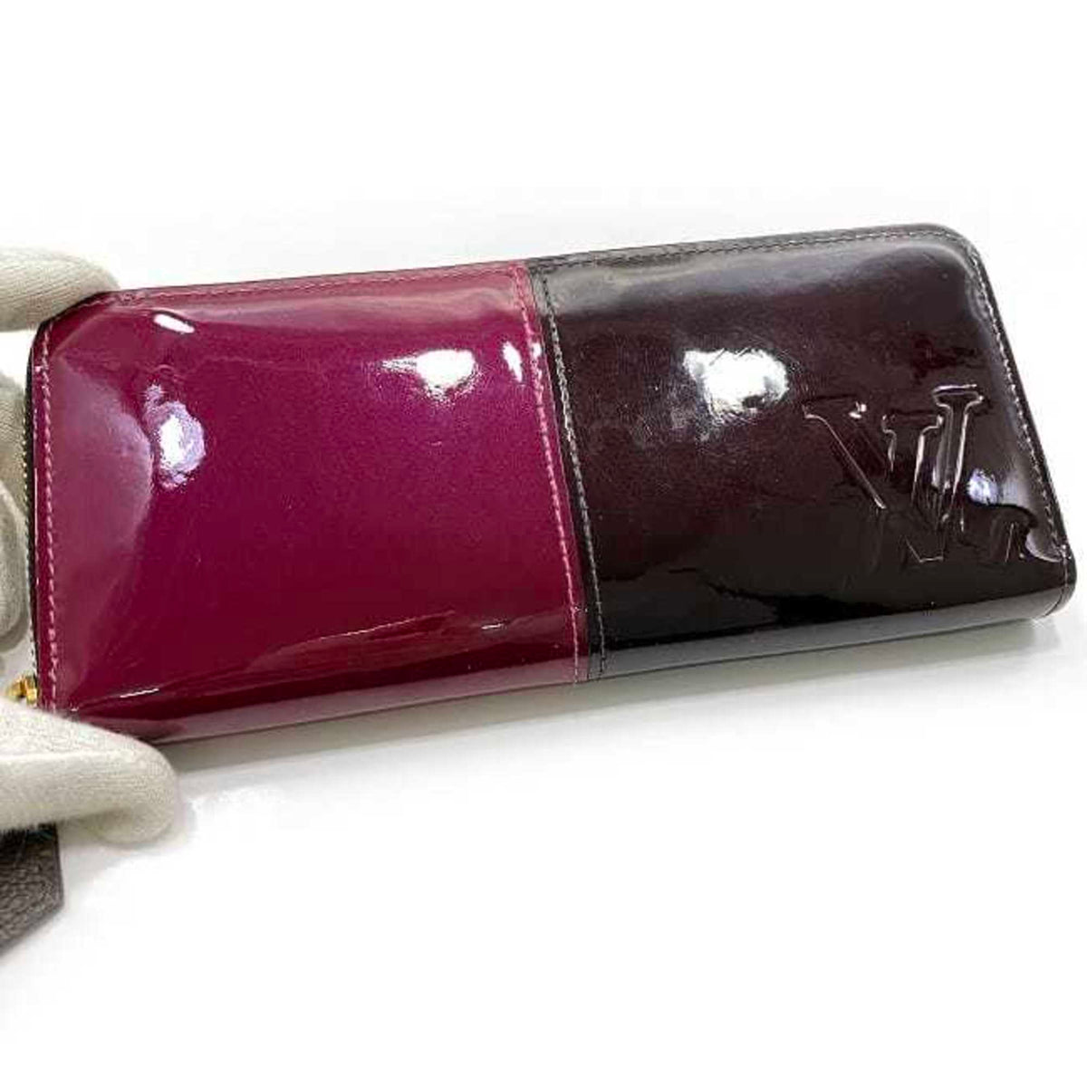 Louis Vuitton Amarante Bordeaux Brown Patent Leather Monogram Canvas Coin Purse/Coin Case (Pre-Owned)
