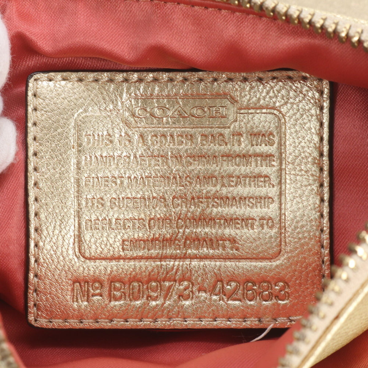 Coach Gold Leather Canvas Crossbody Bag Shoulder Bag (Pre-Owned)