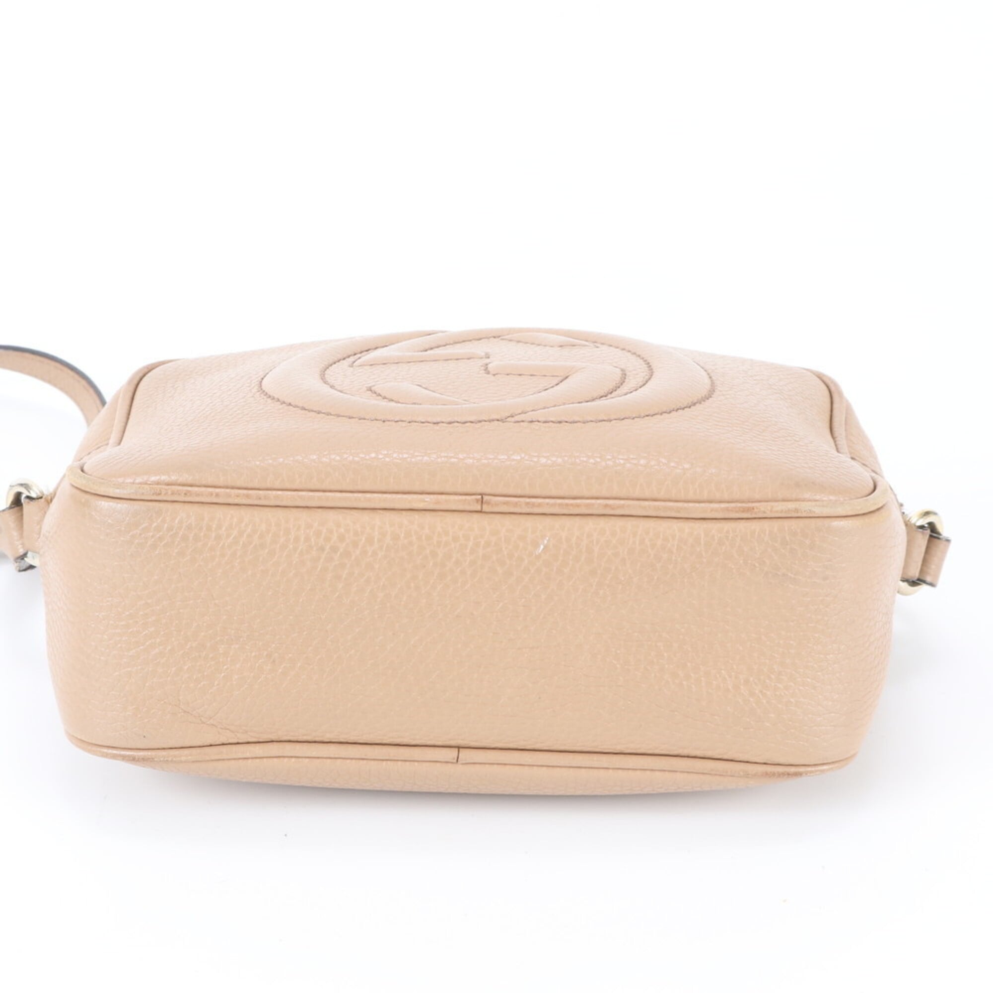Gucci Soho Beige Leather Shoulder Bag (Pre-Owned)