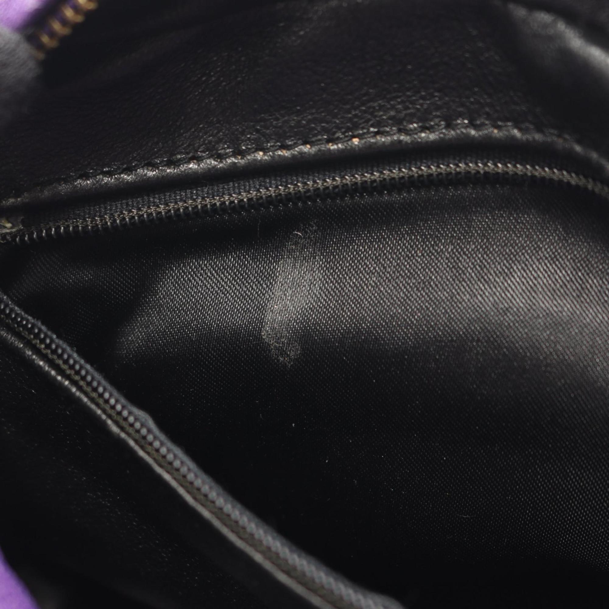 Chanel Purple Fabric Handbag Shoulder Bag (Pre-Owned)