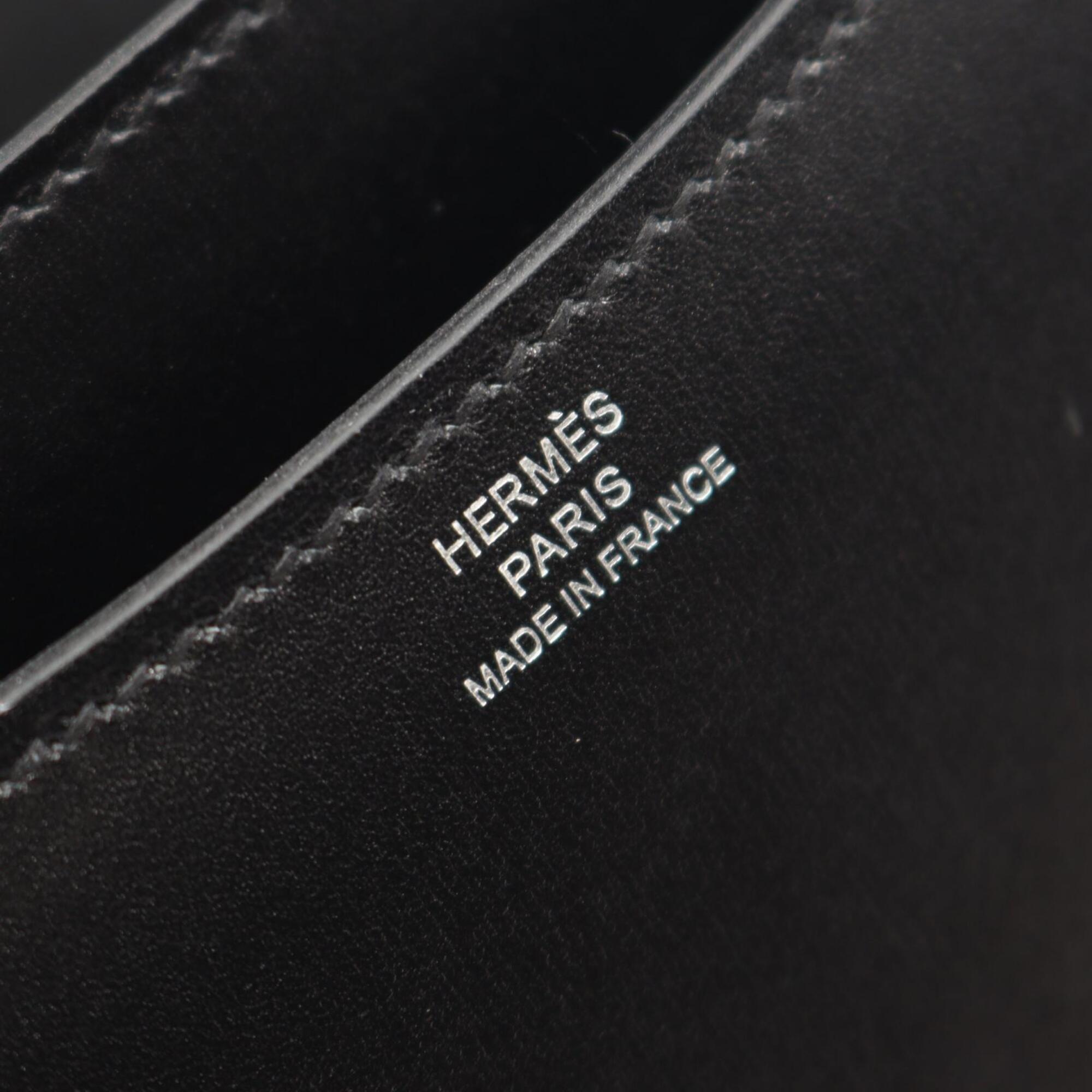 Hermes Constance Black Box Calf Leather Handbag Shoulder Bag (Pre-Owned)