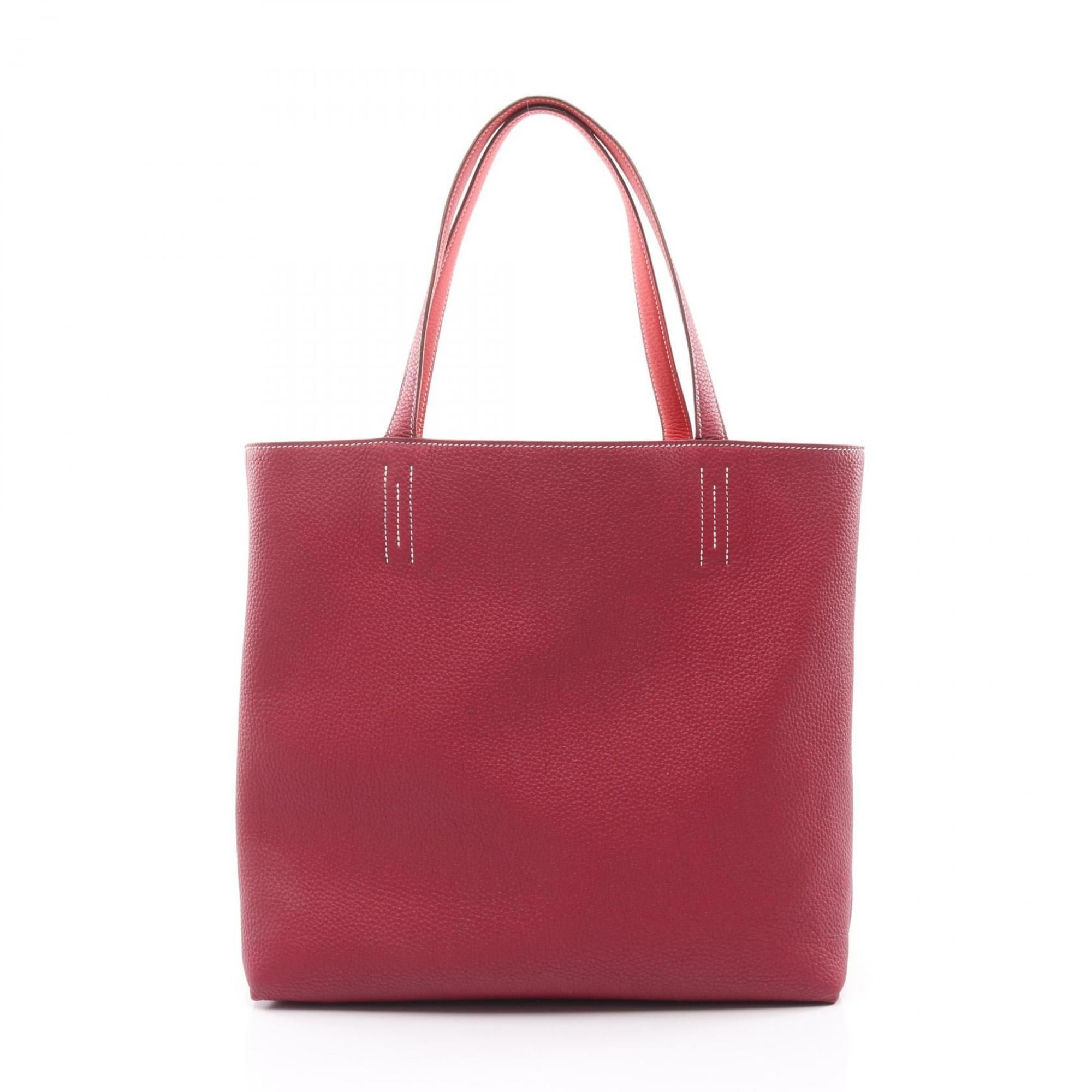 Hermes Bordeaux Bougainvillier Pink Taurillon Clemence Leather Tote Bag (Pre-Owned)