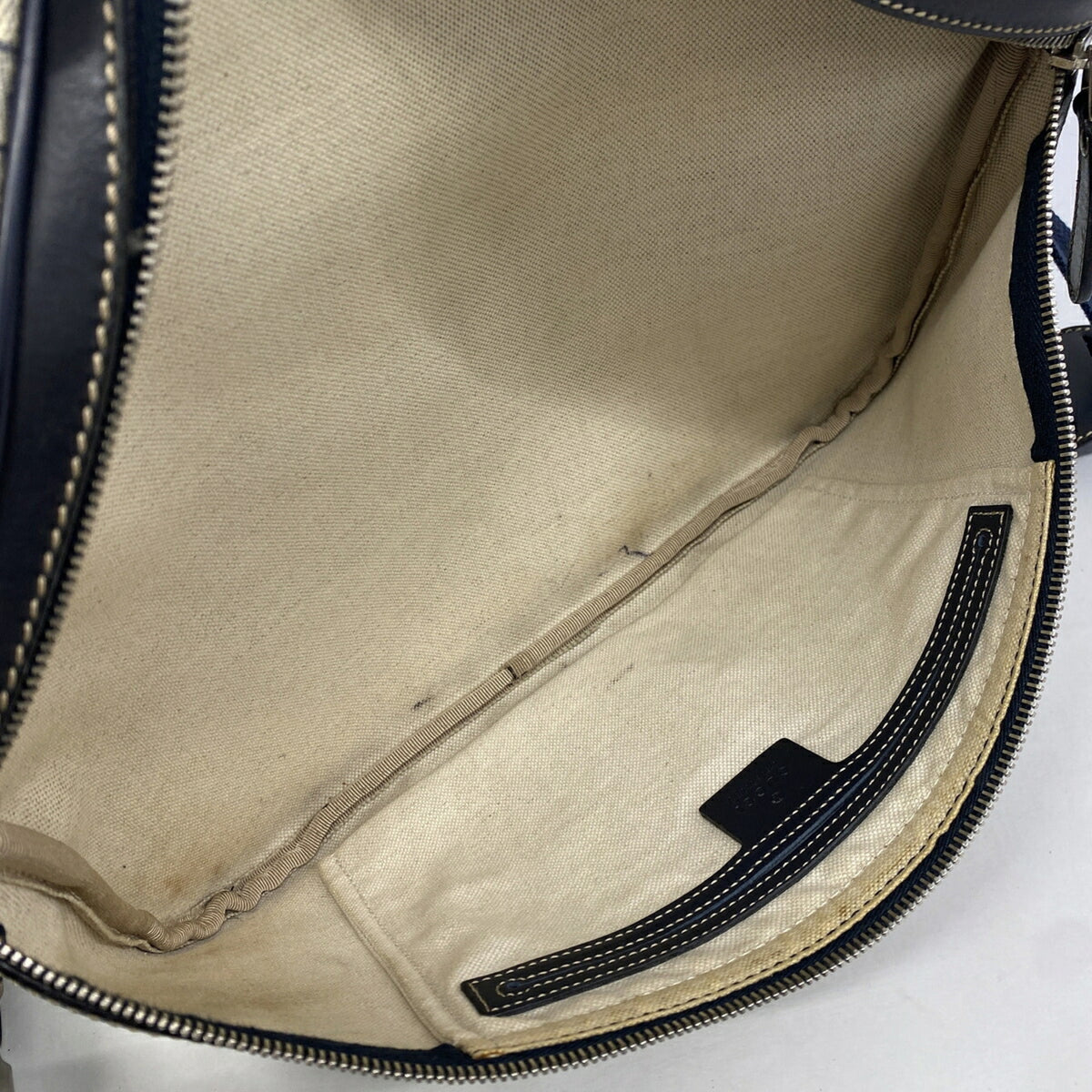 Gucci Brown Navy Pvc Fanny Pack (Pre-Owned)