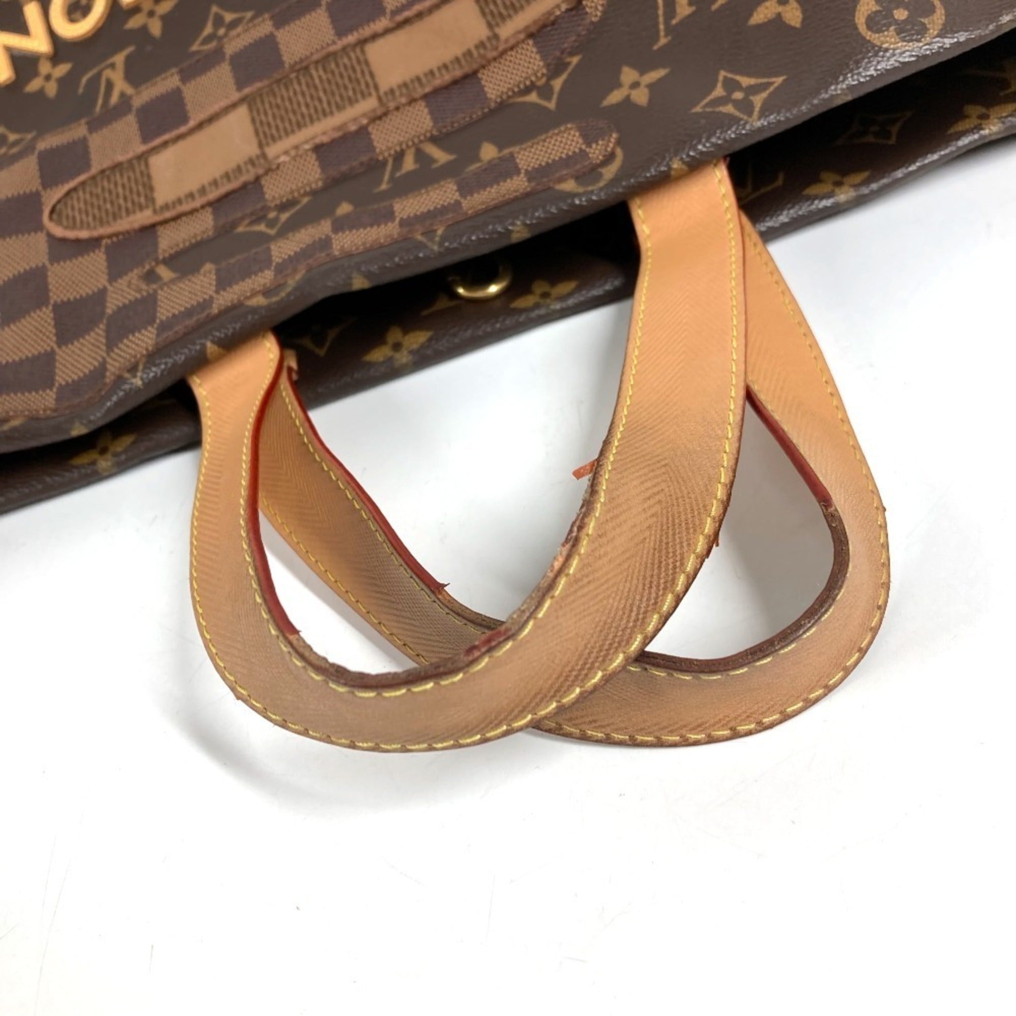 Louis Vuitton Brown Monogram Damier Canvas Handbag Shoulder Bag Tote Bag (Pre-Owned)