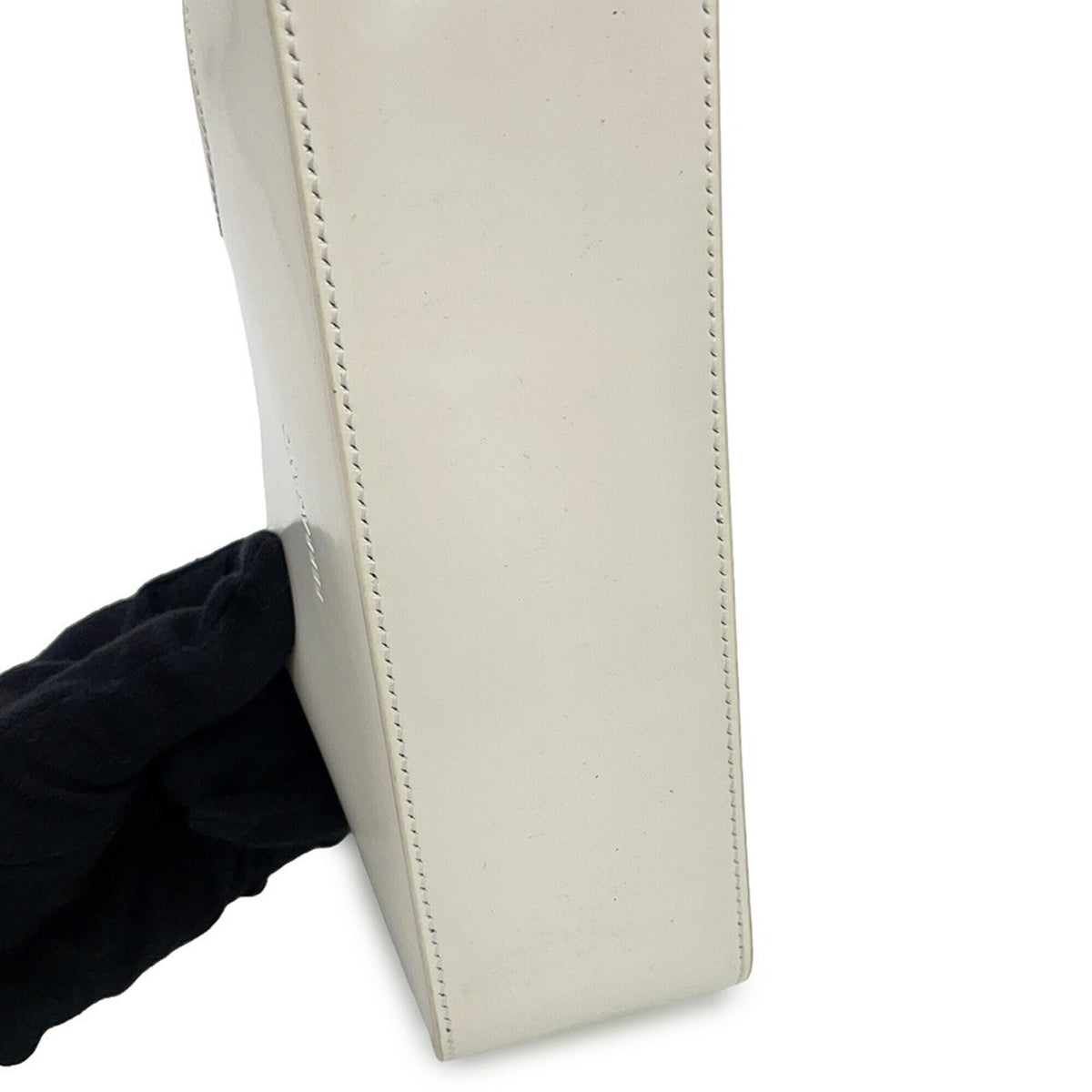 Salvatore Ferragamo White Canvas Handbag (Pre-Owned)