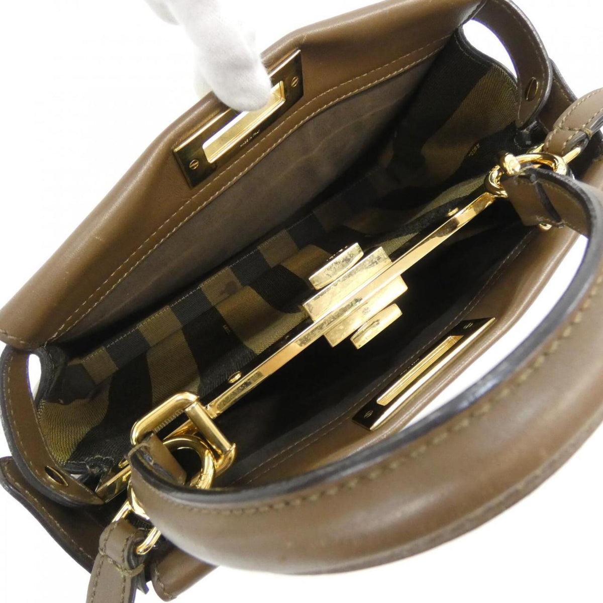 Fendi Brown Leather Handbag (Pre-Owned)