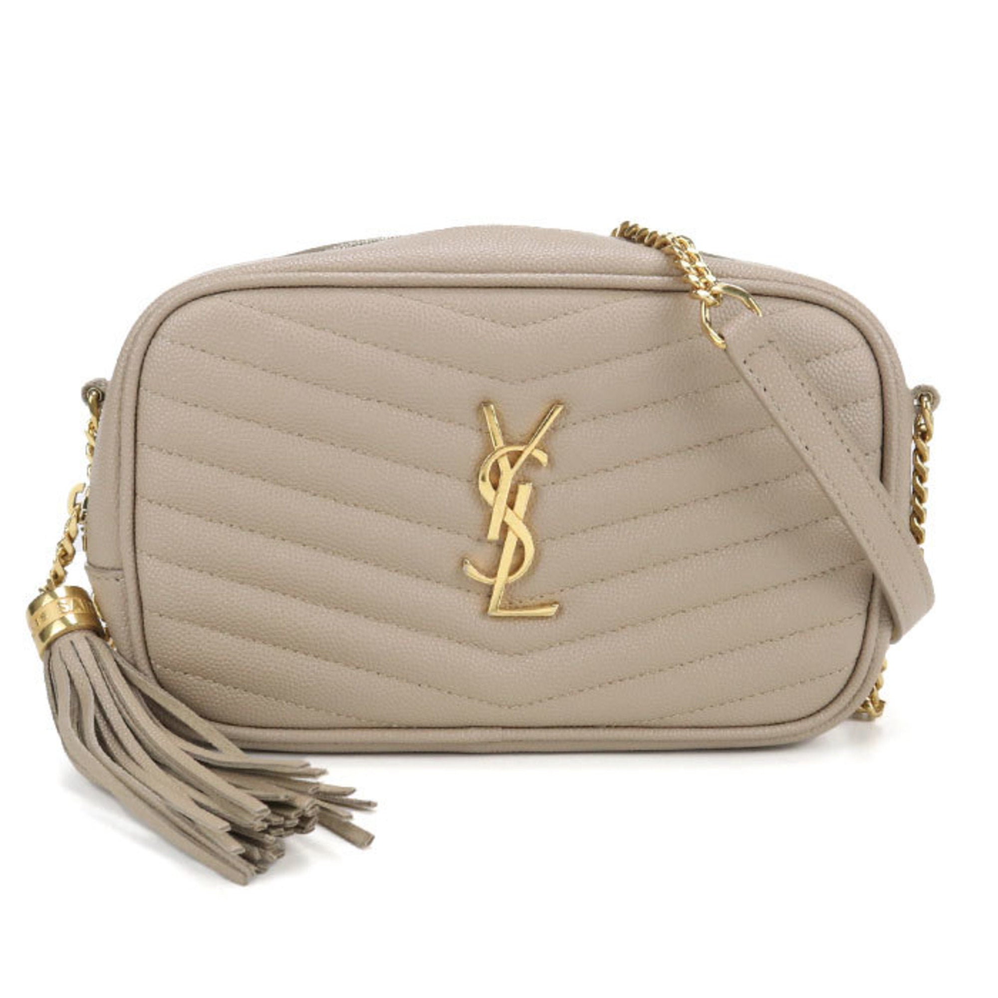 Saint Laurent Beige Leather Shoulder Bag (Pre-Owned)