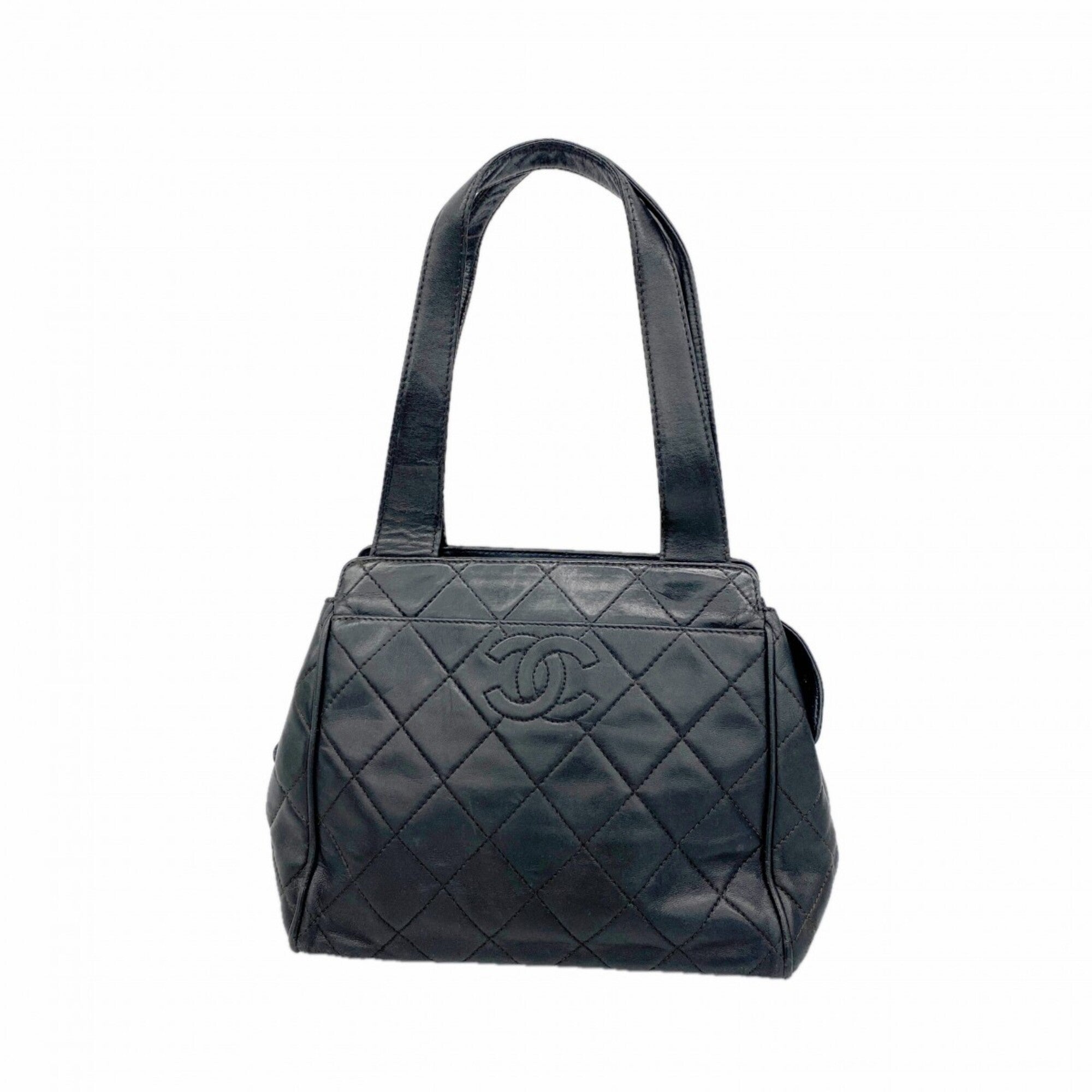 Chanel Black Leather Handbag (Pre-Owned)
