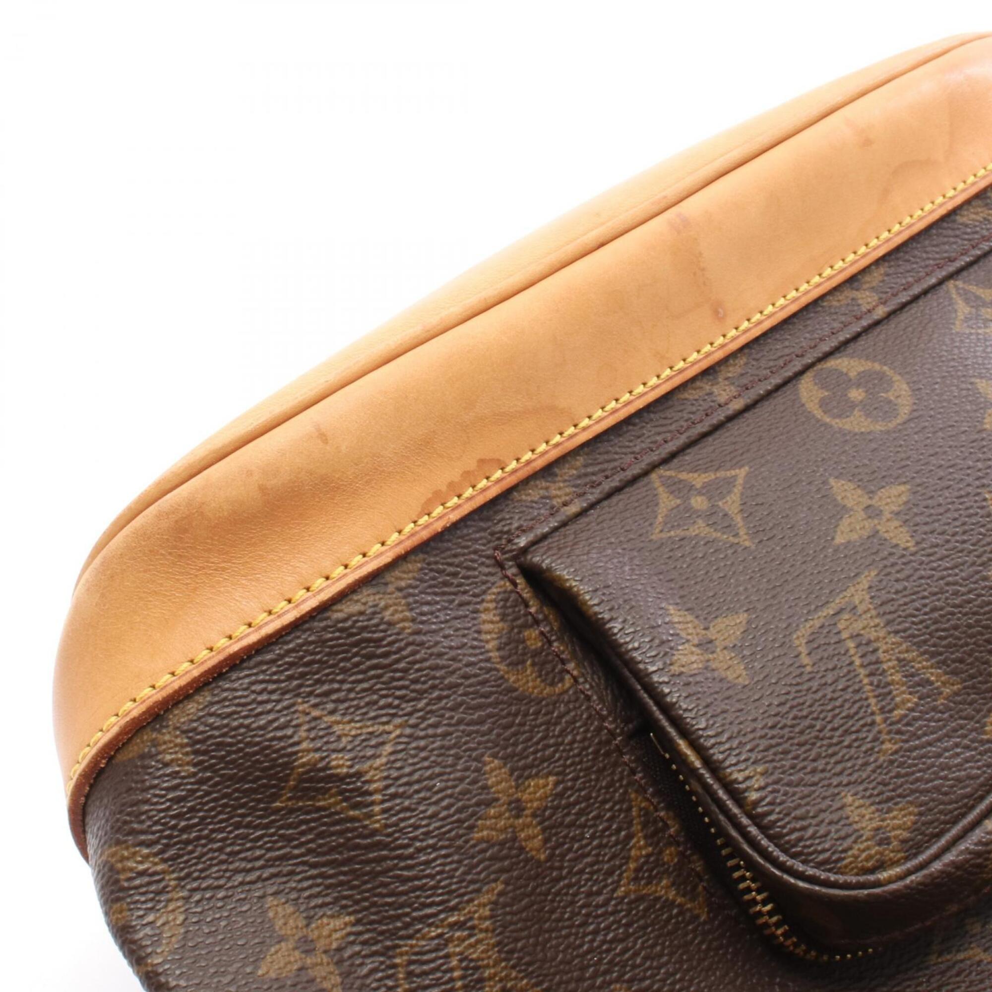 Louis Vuitton Brown Coated Canvas Leather Backpack Handbag (Pre-Owned)