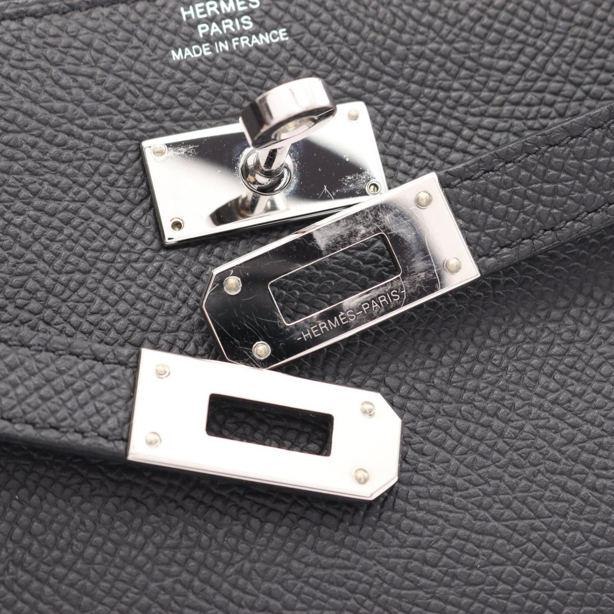 Hermes Black Epsom Leather Leather Handbag Shoulder Bag (Pre-Owned)