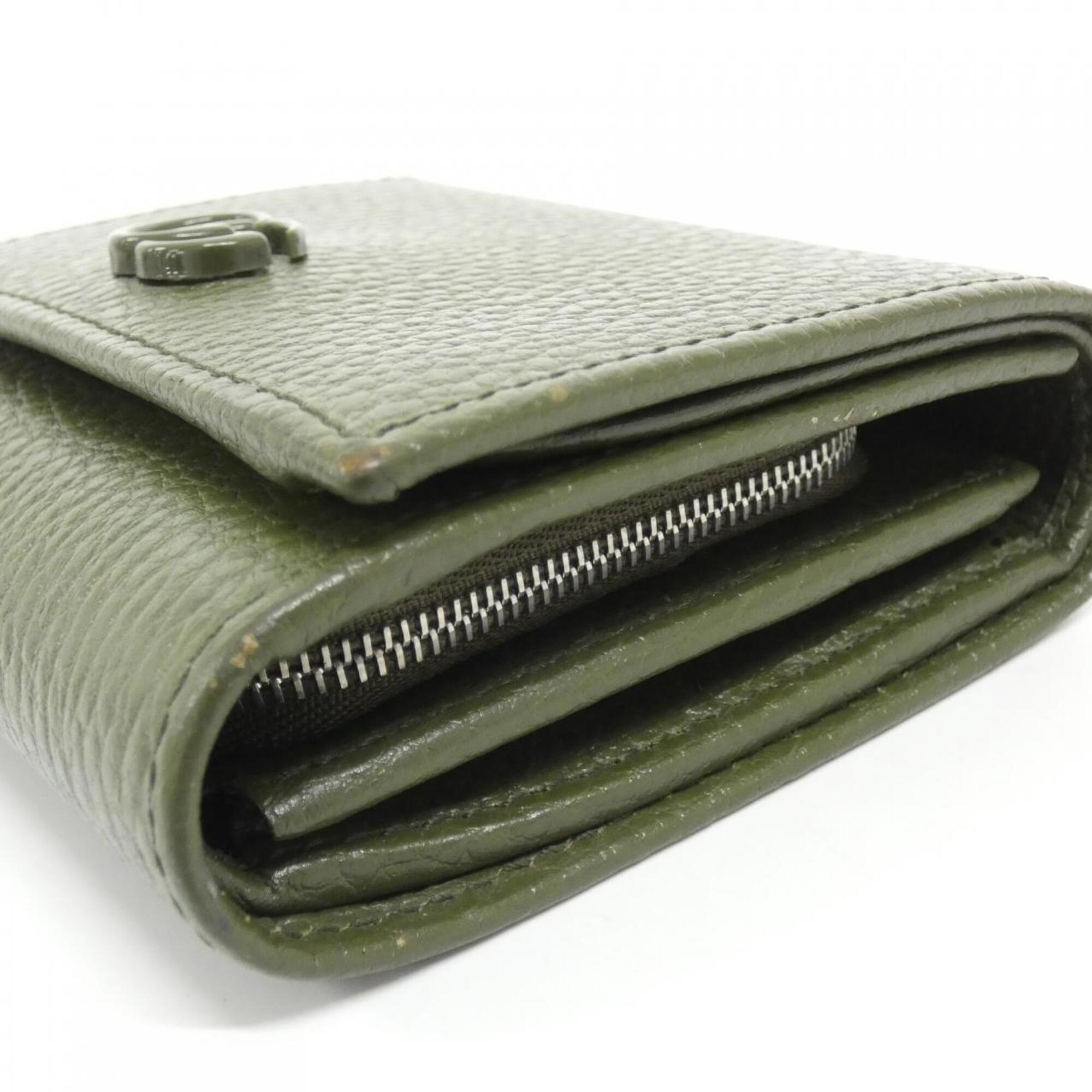 Gucci Green Leather Wallet (Bi-Fold) (Pre-Owned)