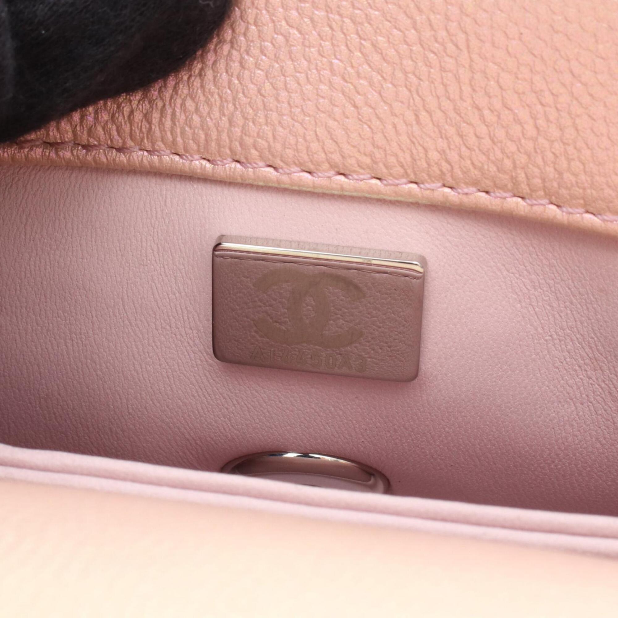 Chanel Pink Grained Calfskin Handbag (Pre-Owned)
