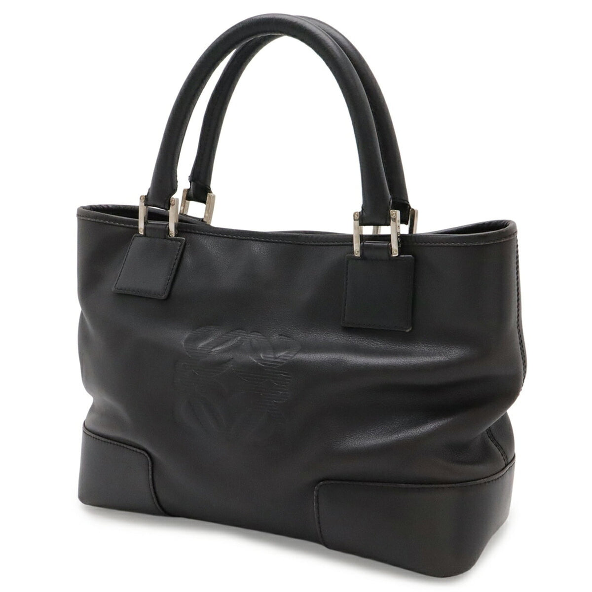 Loewe Black Leather Handbag Tote Bag (Pre-Owned)