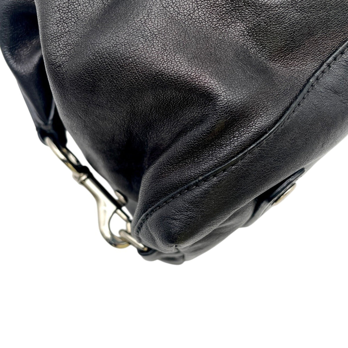 Coach Black Leather Handbag Shoulder Bag (Pre-Owned)