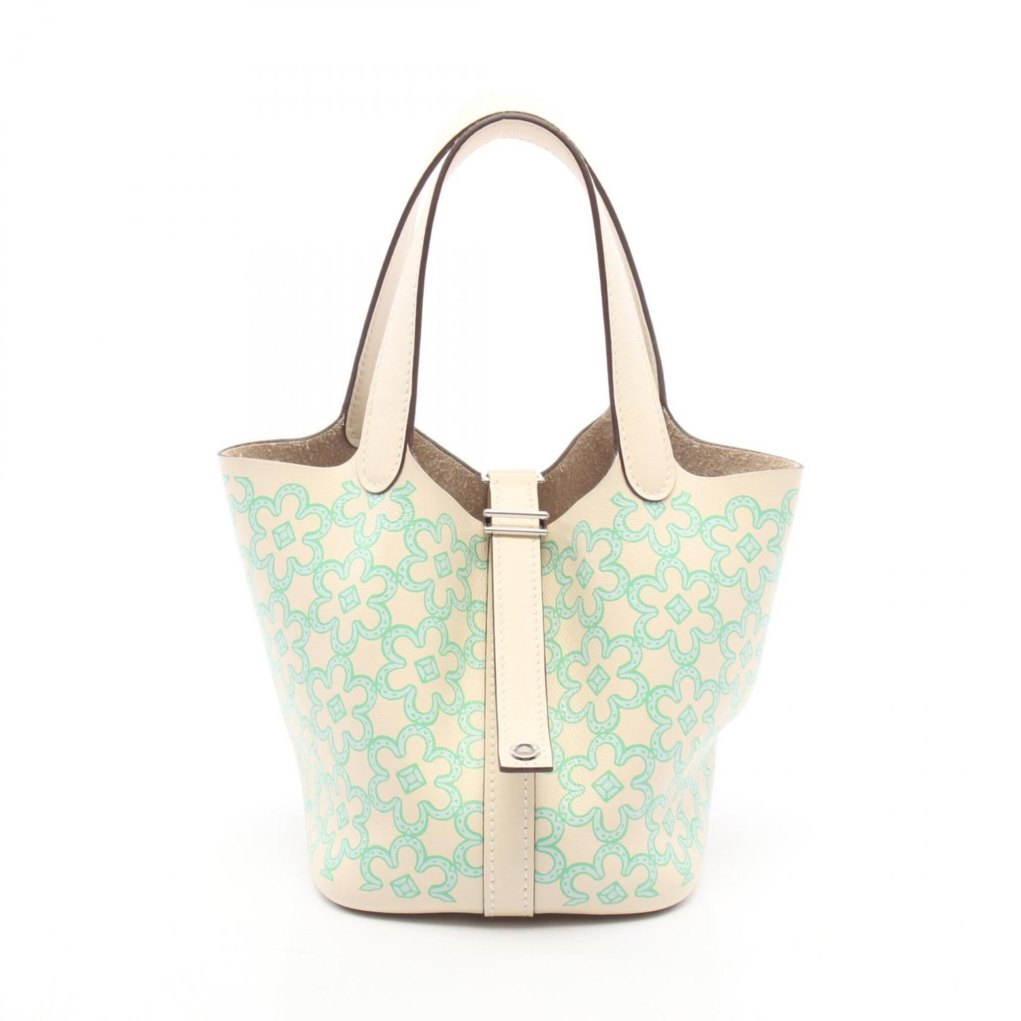 Hermes Green Ivory Swift Leather Handbag (Pre-Owned)