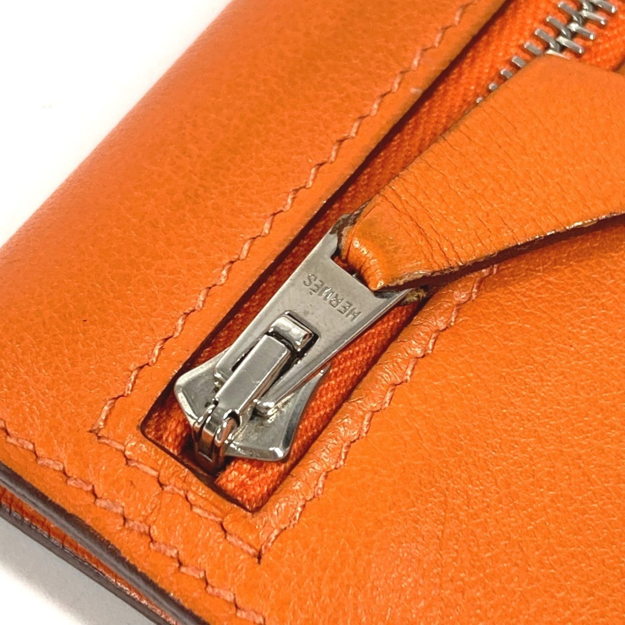 Hermes Orange Swift Leather Wallet (Bi-Fold) (Pre-Owned)
