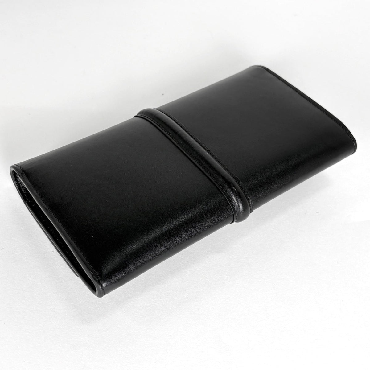 Celine Black Leather Long Wallet (Bi-Fold) (Pre-Owned)