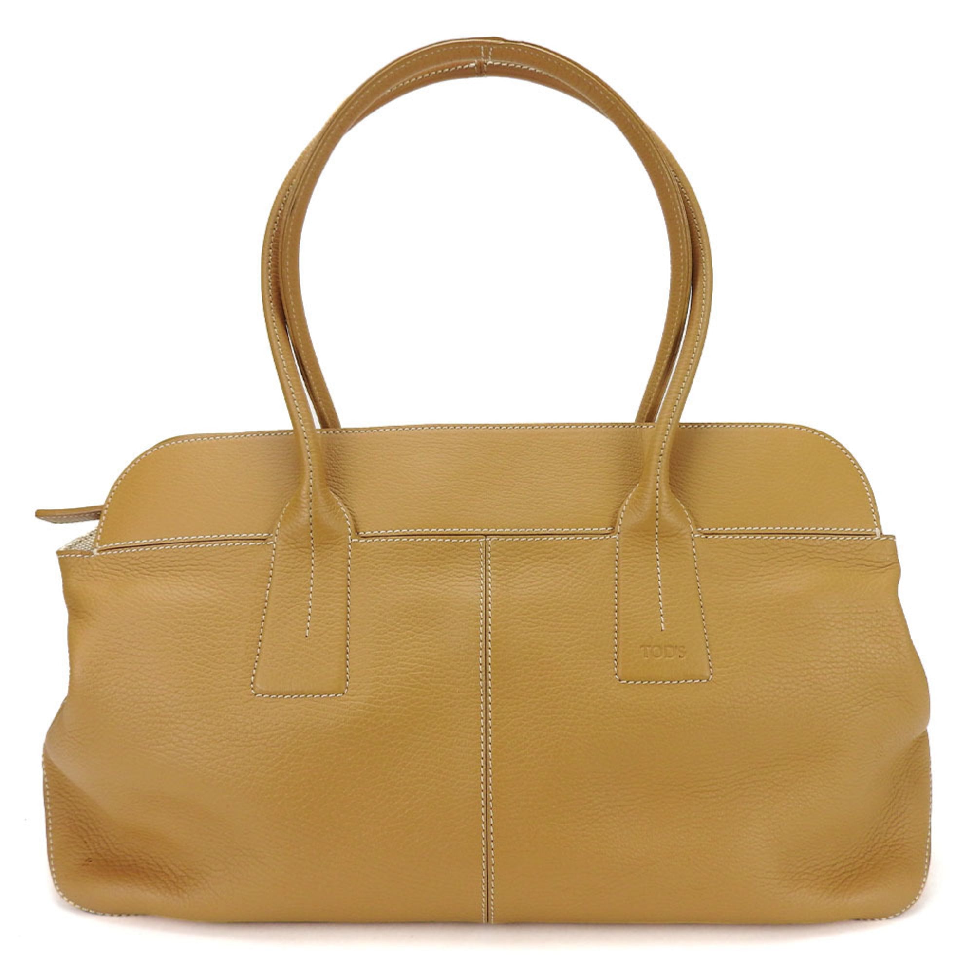 Tod's Beige Leather Tote Bag (Pre-Owned)