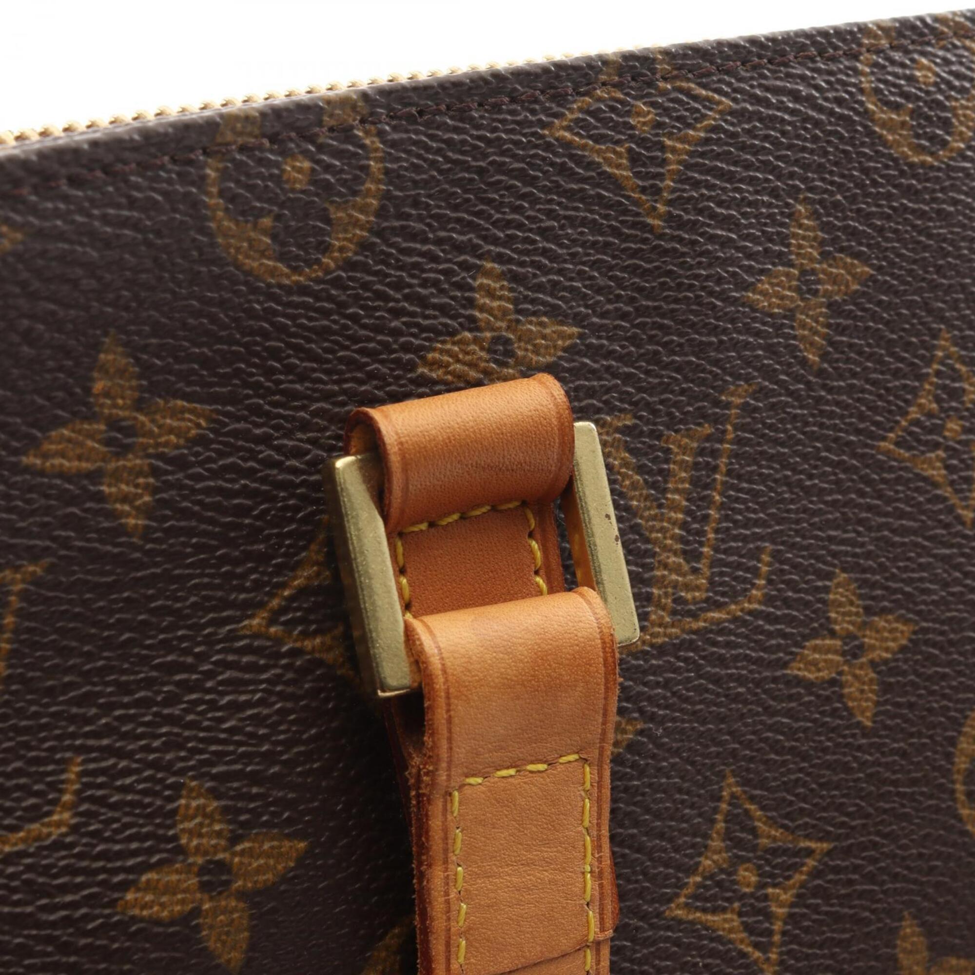 Louis Vuitton Brown Monogram Coated Canvas Leather Handbag Shoulder Bag (Pre-Owned)