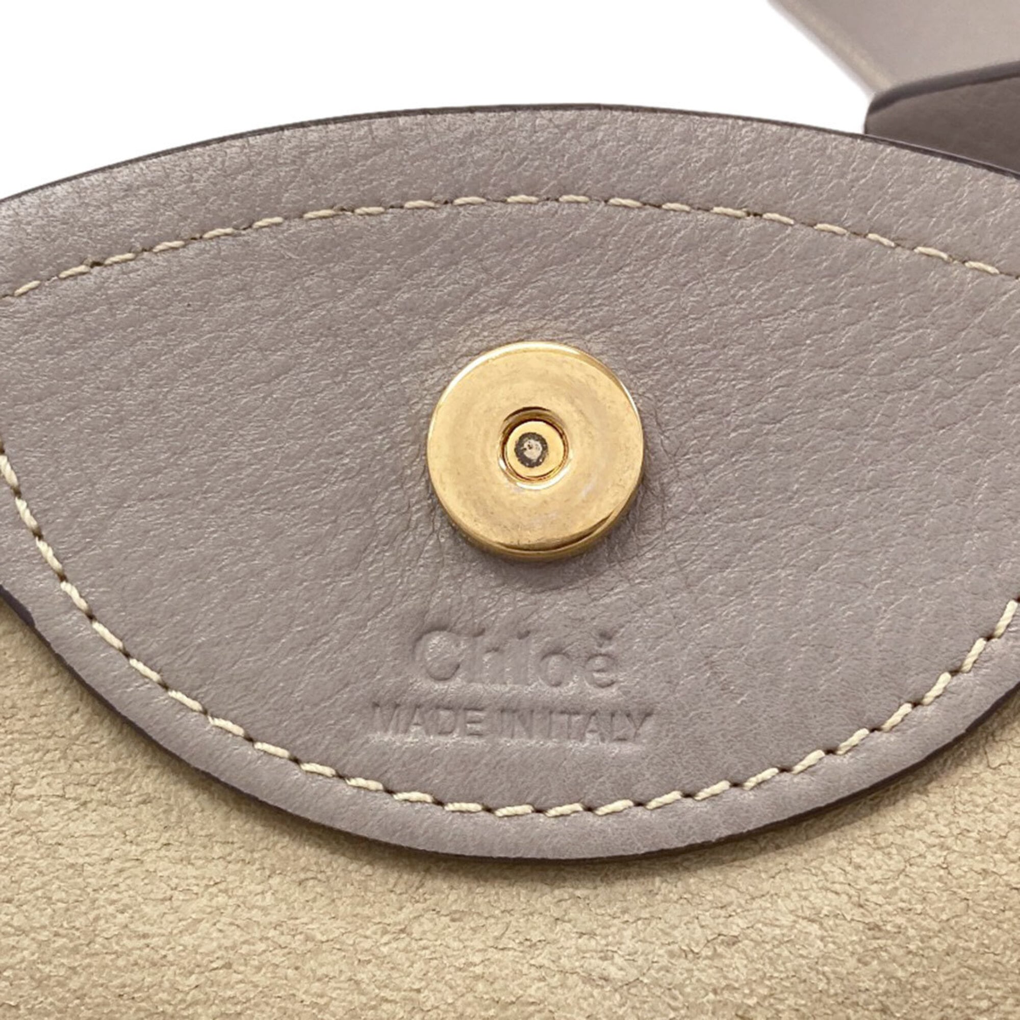 Chloé Gray Leather Tote Bag (Pre-Owned)
