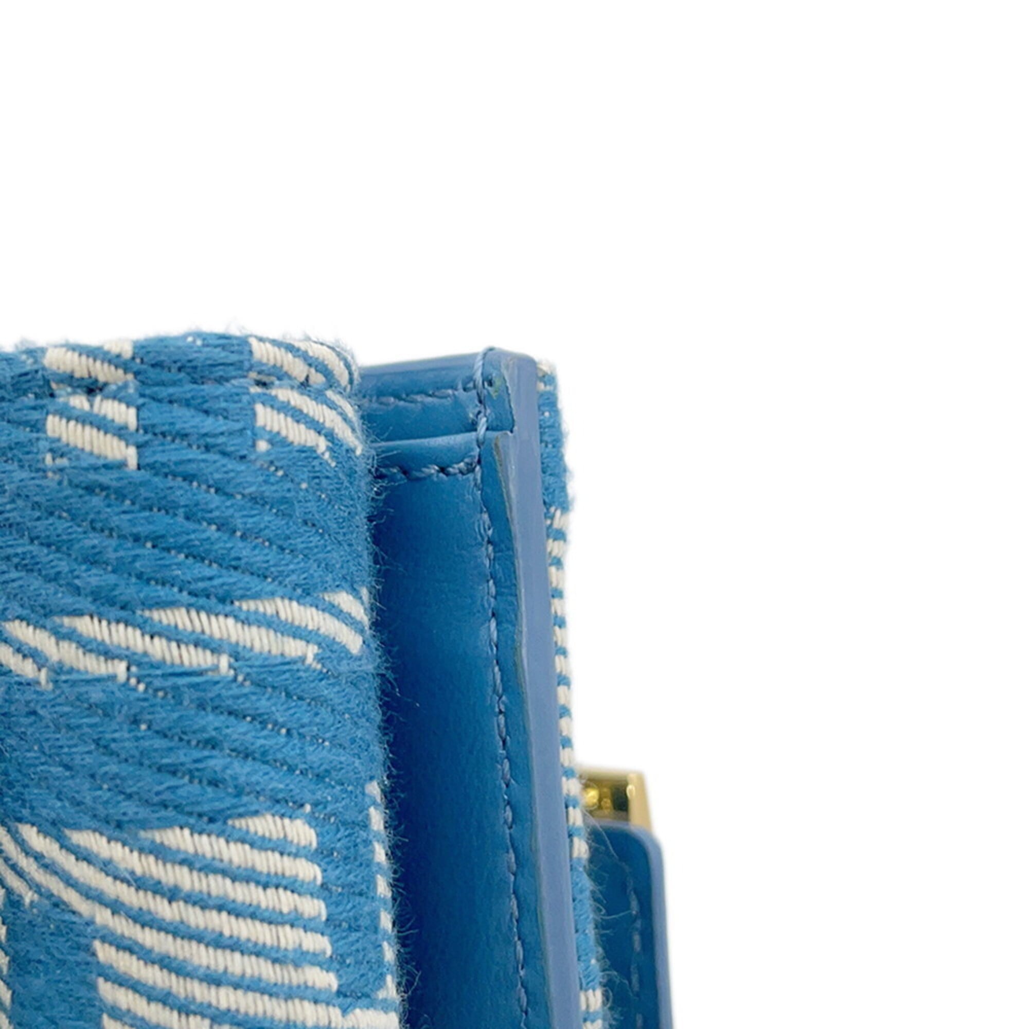 Fendi Blue Canvas Wallet (Tri-Fold) (Pre-Owned)