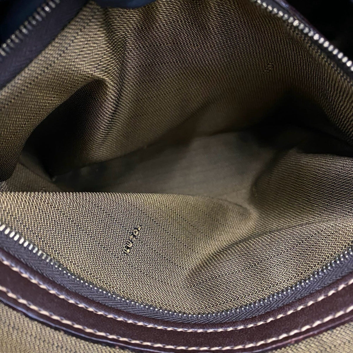 Fendi Brown Canvas Leather Handbag Tote Bag (Pre-Owned)