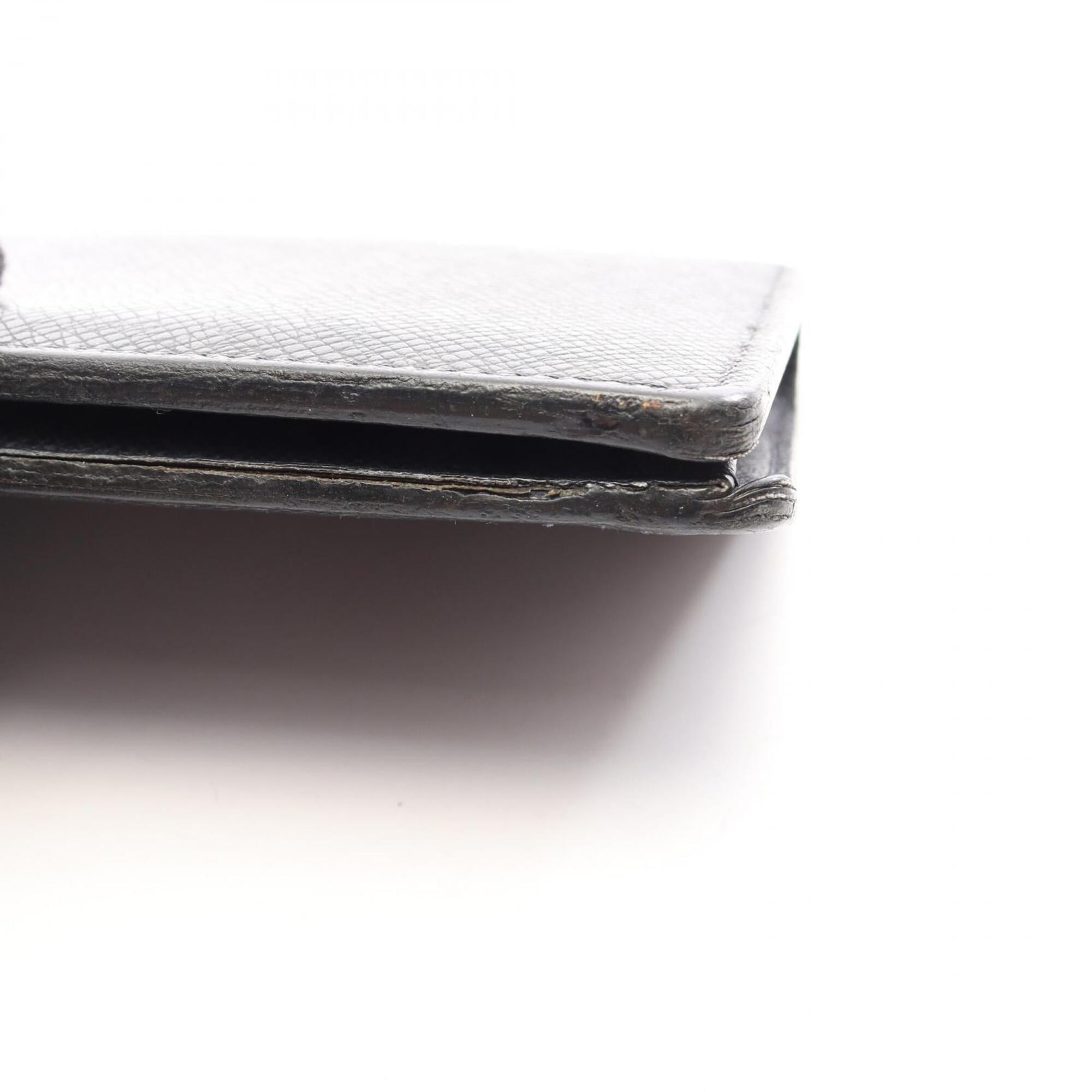 Louis Vuitton Ardoise Black Taiga Leather Long Wallet (Bi-Fold) (Pre-Owned)
