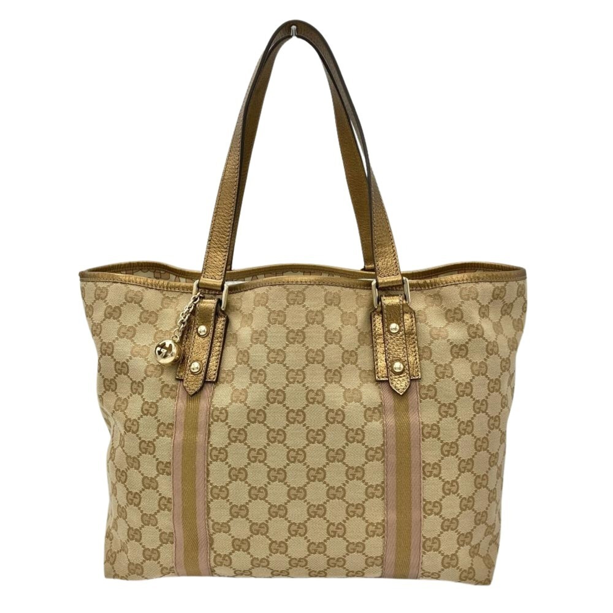 Gucci Beige Gg Canvas Tote Bag (Pre-Owned)