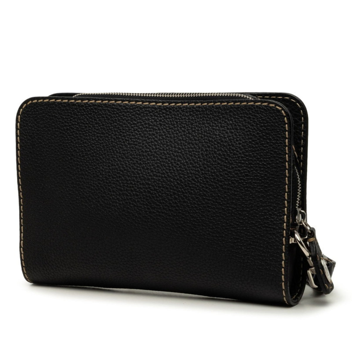Fendi Black Leather Clutch Bag (Pre-Owned)