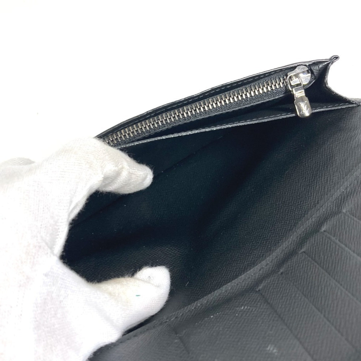 Louis Vuitton Black Galle Monogram Eclipse Monogram Eclipse Long Wallet (Bi-Fold) (Pre-Owned)