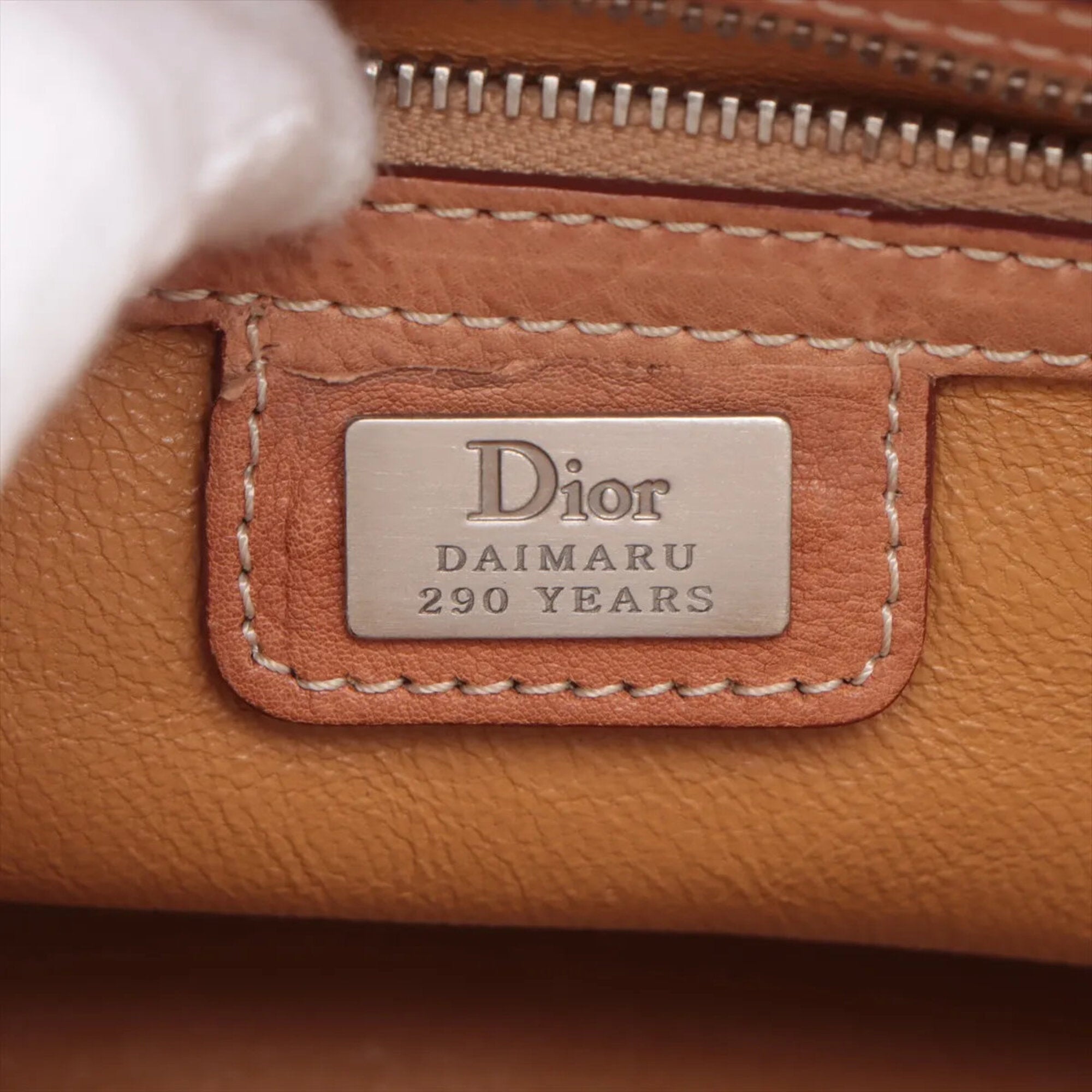 Christian Dior Brown Leather Tote Bag (Pre-Owned)