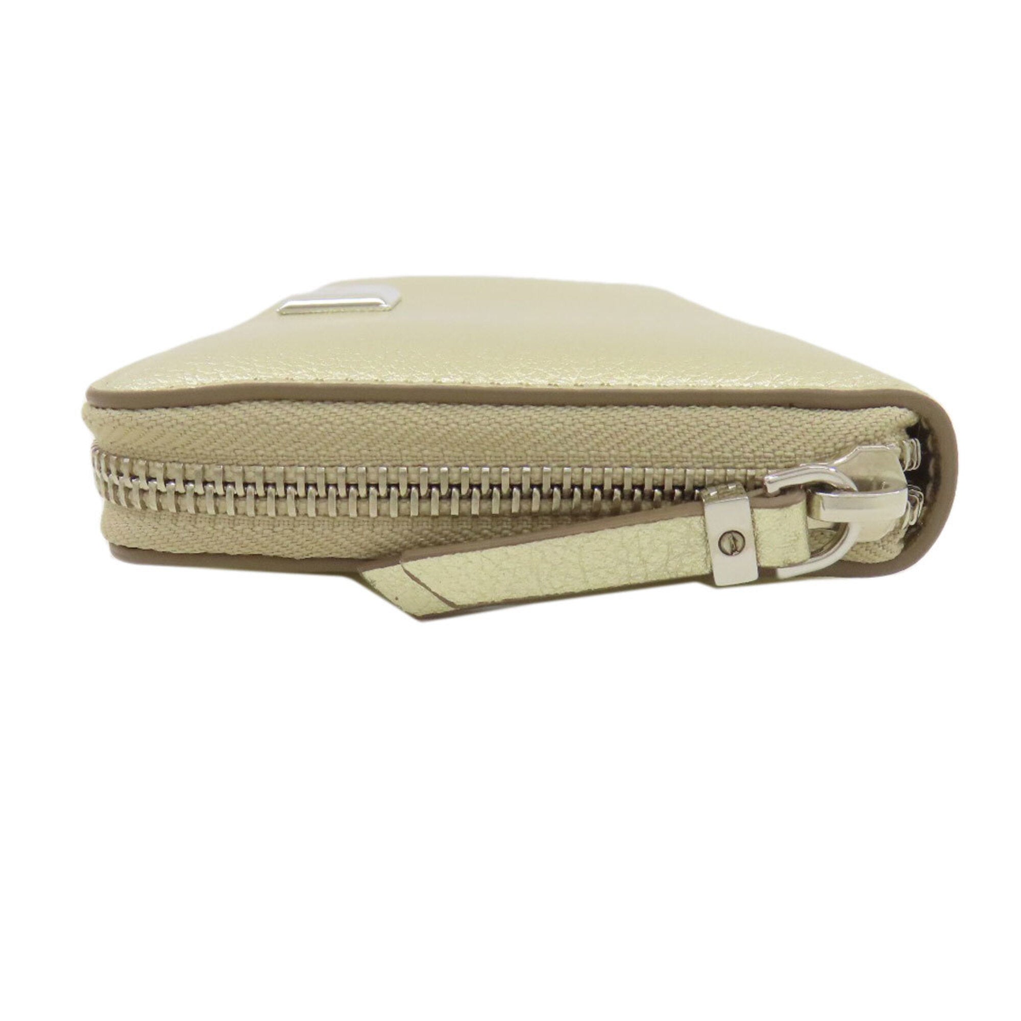 Jimmy Choo Gold Leather Long Wallet (Bi-Fold) (Pre-Owned)
