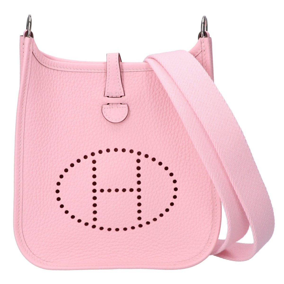 Hermes Rose Sakura Taurillon Clemence Leather Shoulder Bag (Pre-Owned)