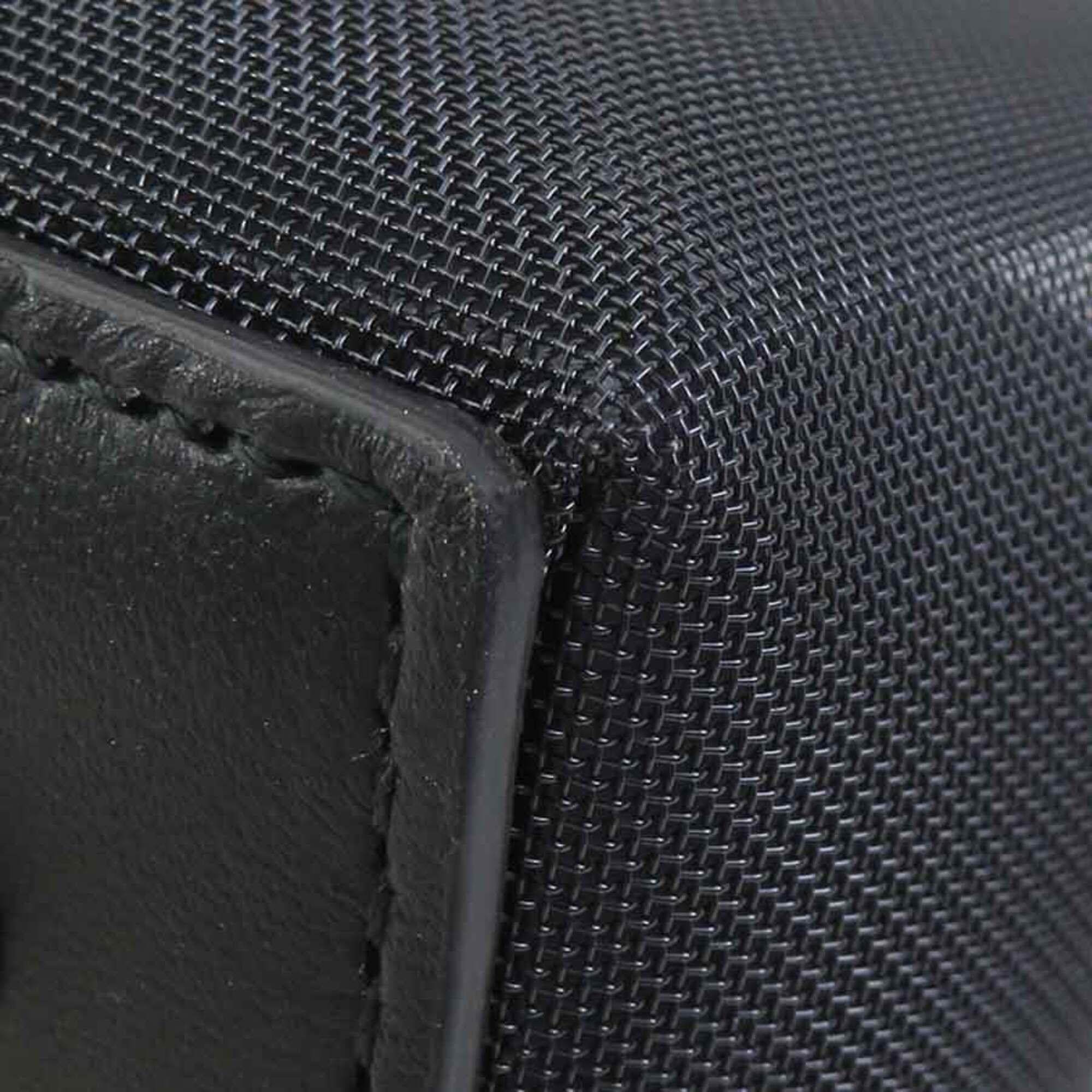 Balenciaga Black Leather Mesh Handbag Tote Bag (Pre-Owned)