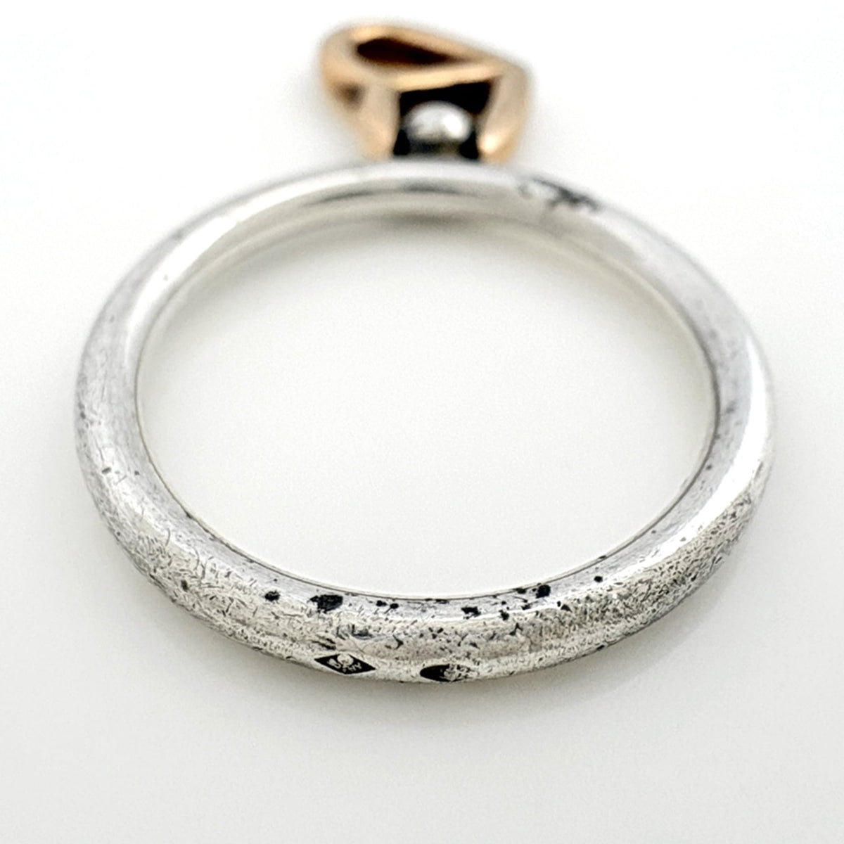 Hermes Gold Silver Silver 925 Band Ring (Pre-Owned)