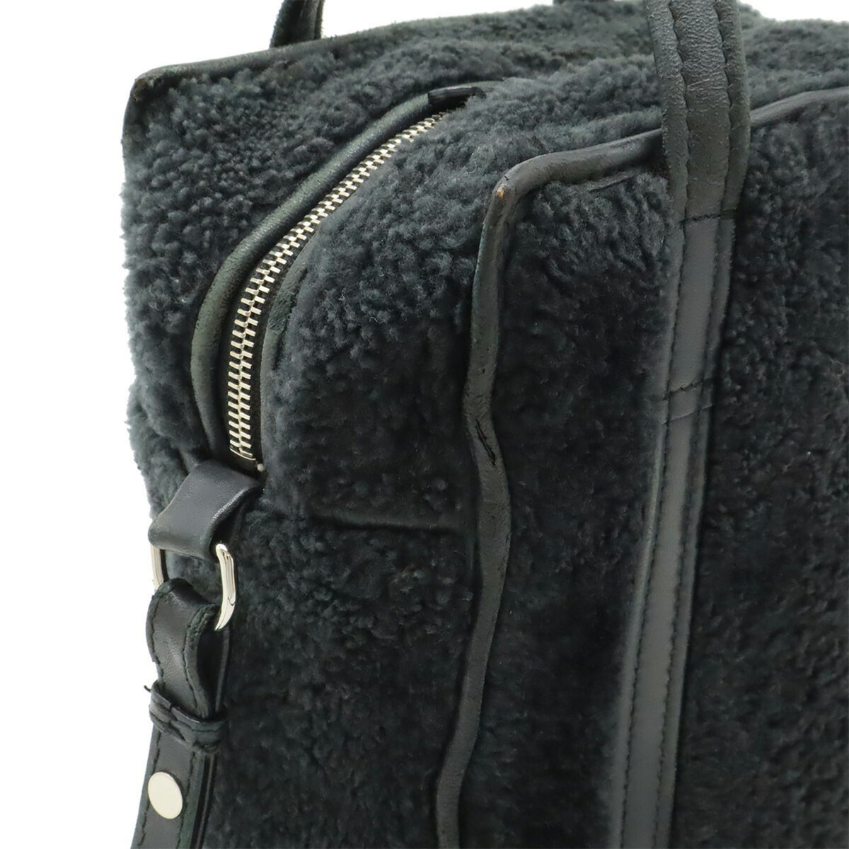 Balenciaga Black Leather Handbag Shoulder Bag (Pre-Owned)