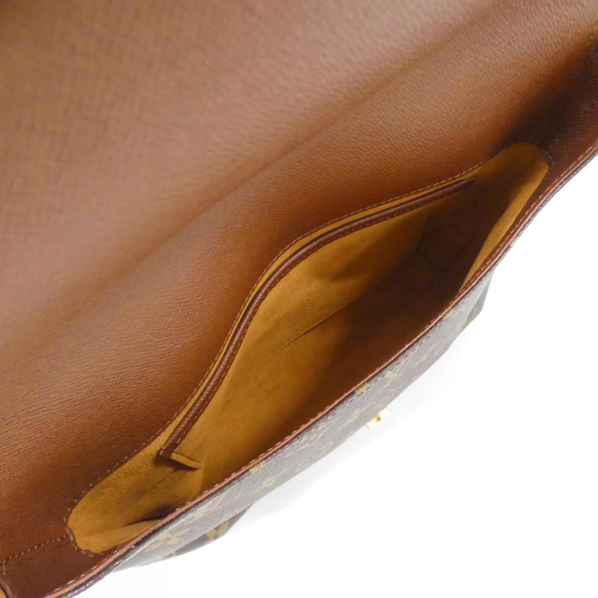 Louis Vuitton Marron Coated Canvas Shoulder Bag (Pre-Owned)