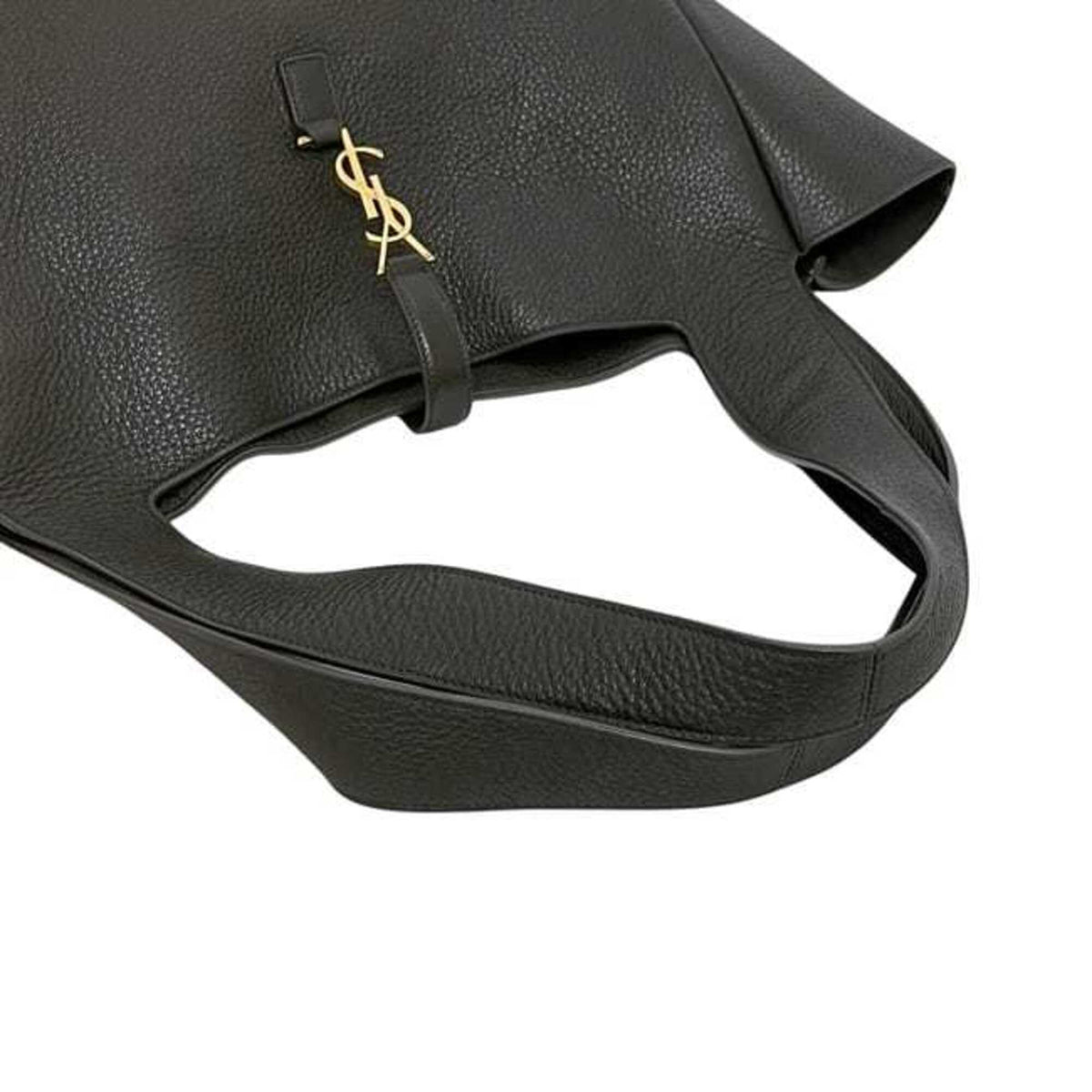 Saint Laurent Green Khaki Leather Tote Bag (Pre-Owned)